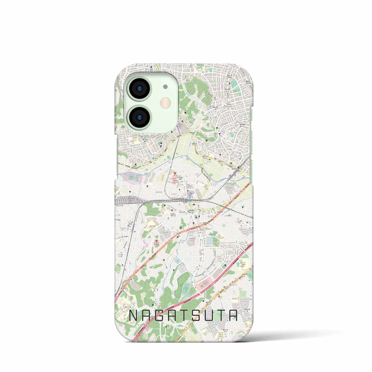 【長津田(神奈川県)】地図柄iPhoneケース(バックカバータイプ)