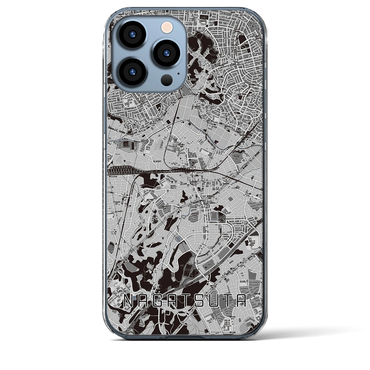 【長津田(神奈川県)】地図柄iPhoneケース(クリアタイプ)