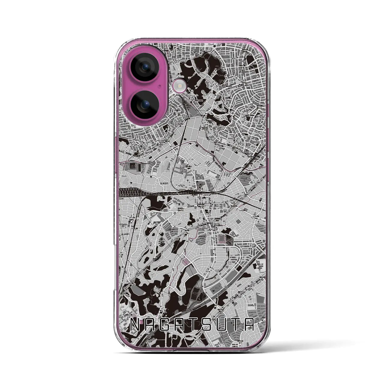 【長津田(神奈川県)】地図柄iPhoneケース(クリアタイプ)