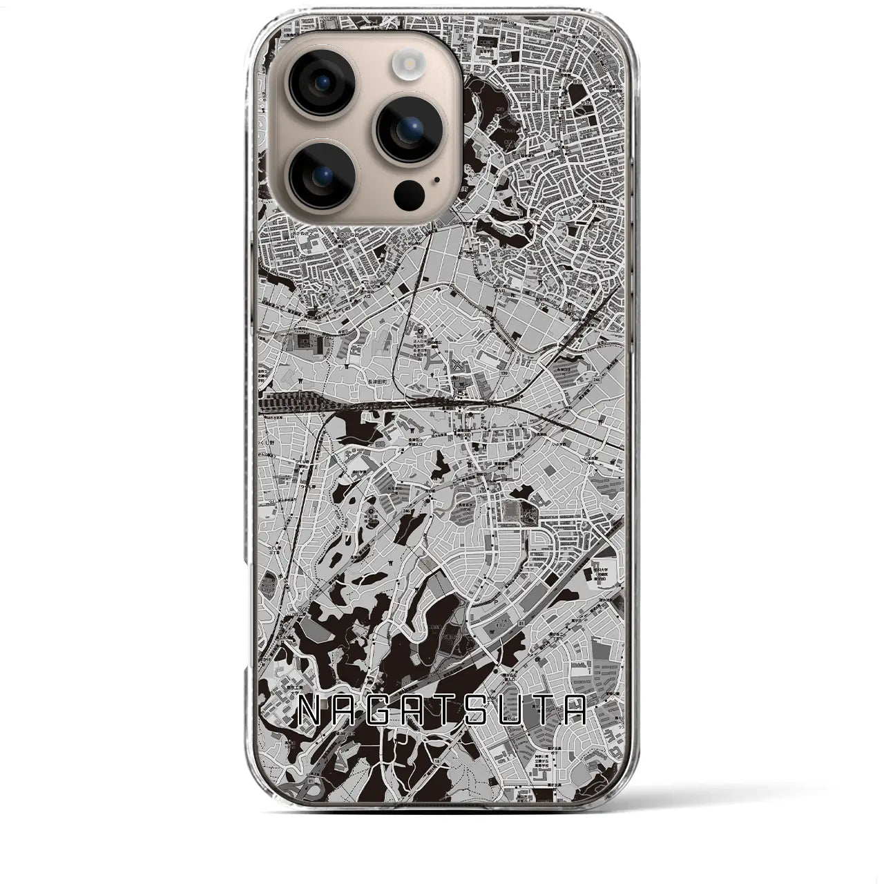 【長津田(神奈川県)】地図柄iPhoneケース(クリアタイプ)