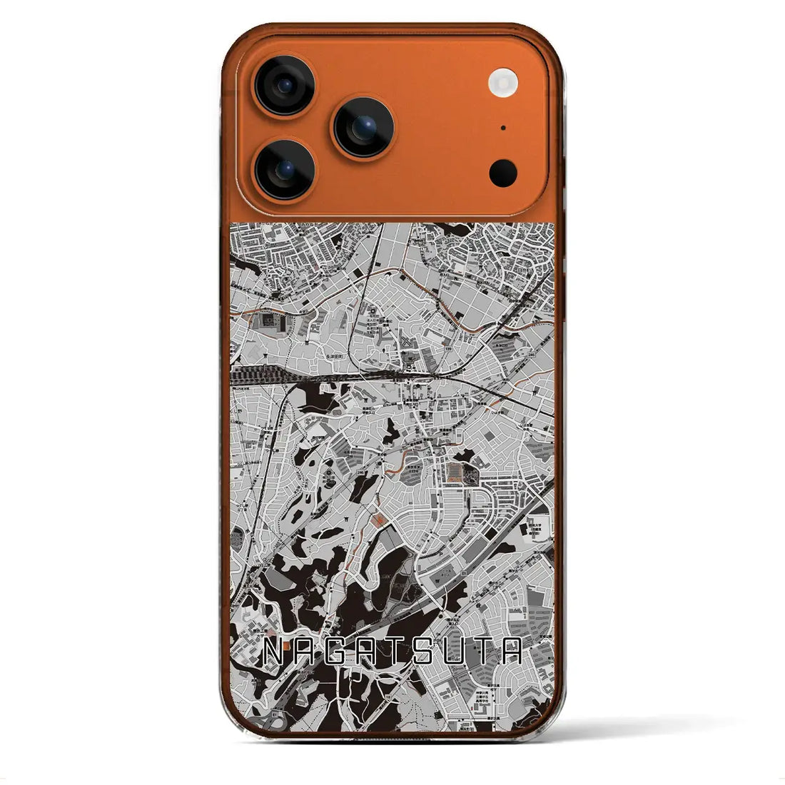 【長津田(神奈川県)】地図柄iPhoneケース(クリアタイプ)