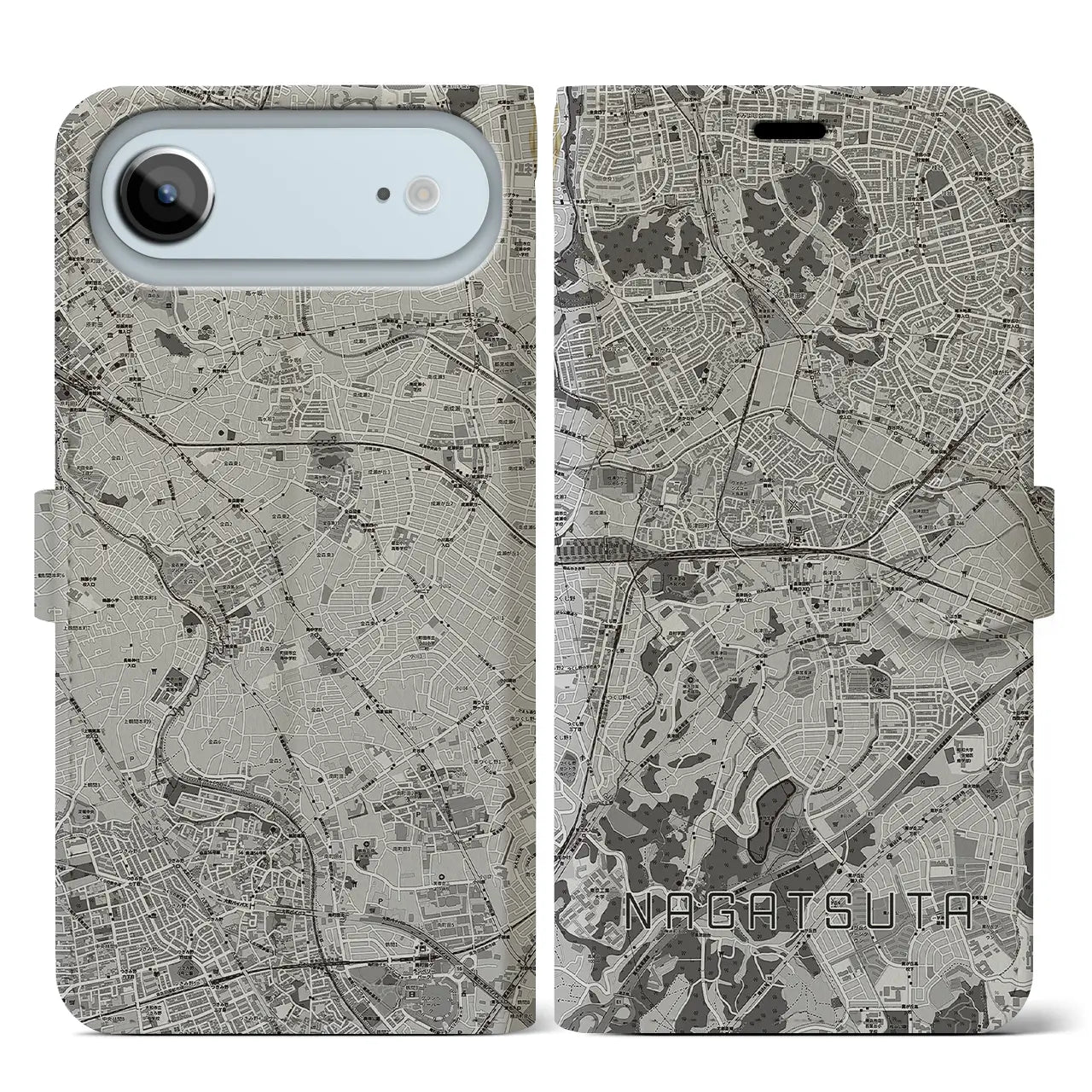 【長津田(神奈川県)】地図柄iPhoneケース(手帳タイプ)