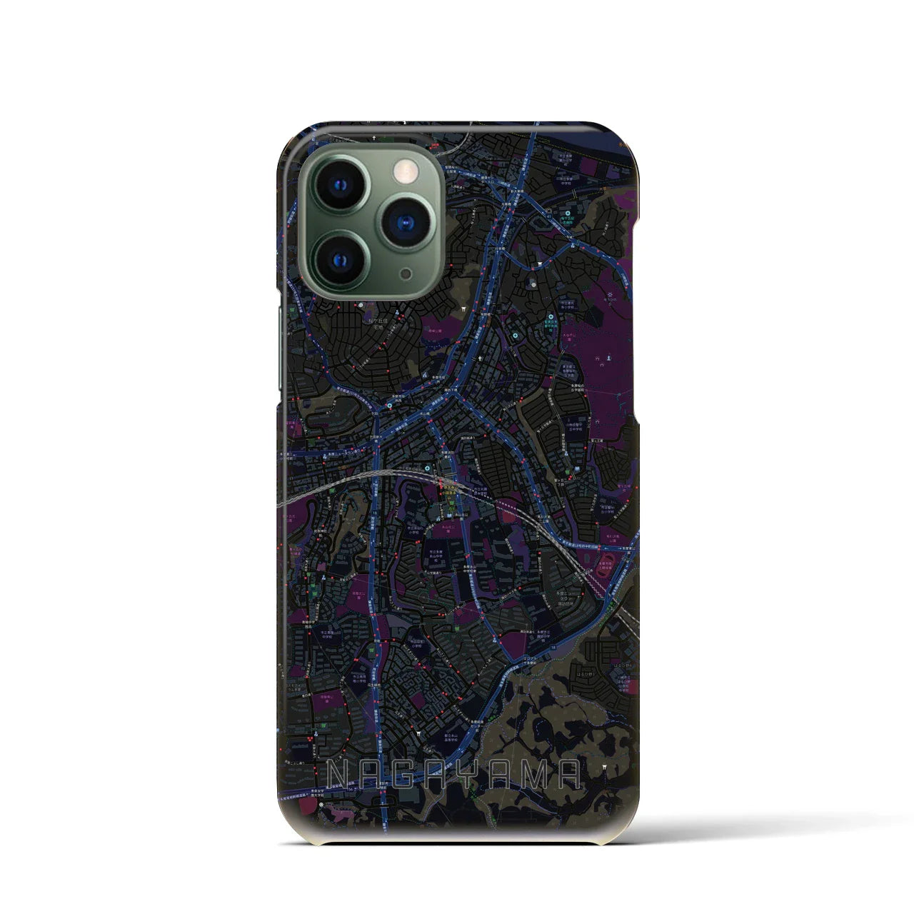 【永山(東京都)】地図柄iPhoneケース(バックカバータイプ)