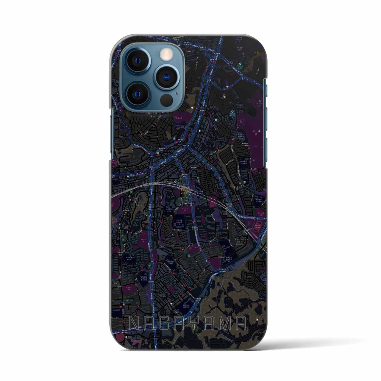 【永山(東京都)】地図柄iPhoneケース(バックカバータイプ)