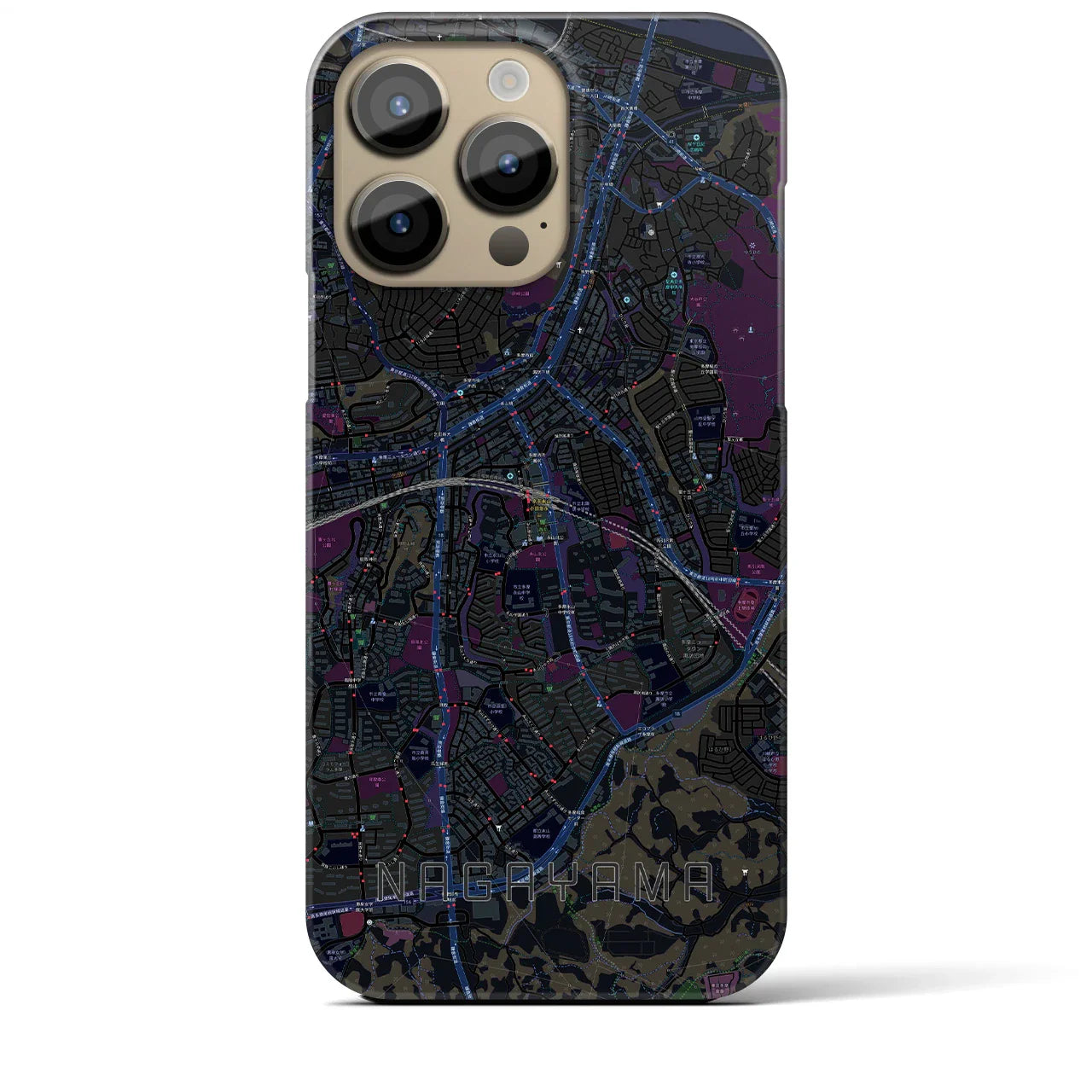 【永山(東京都)】地図柄iPhoneケース(バックカバータイプ)