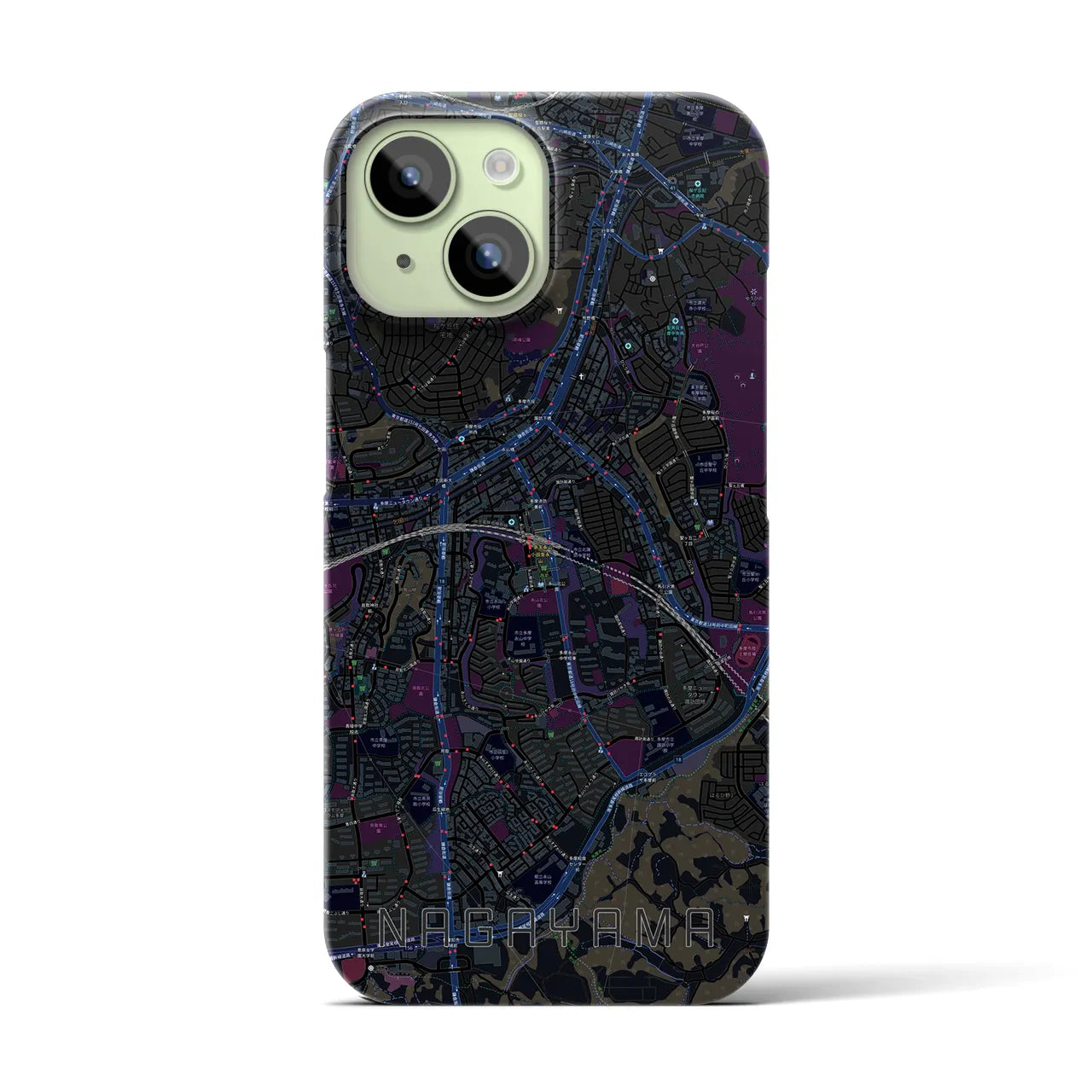 【永山(東京都)】地図柄iPhoneケース(バックカバータイプ)