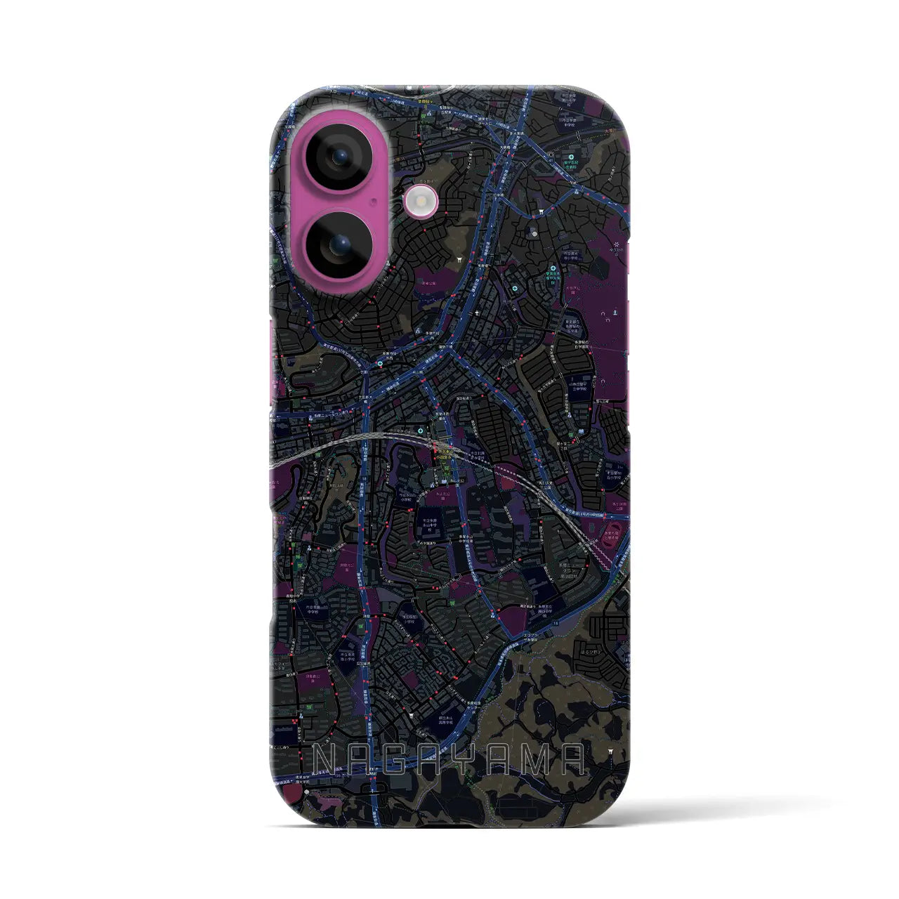 【永山(東京都)】地図柄iPhoneケース(バックカバータイプ)