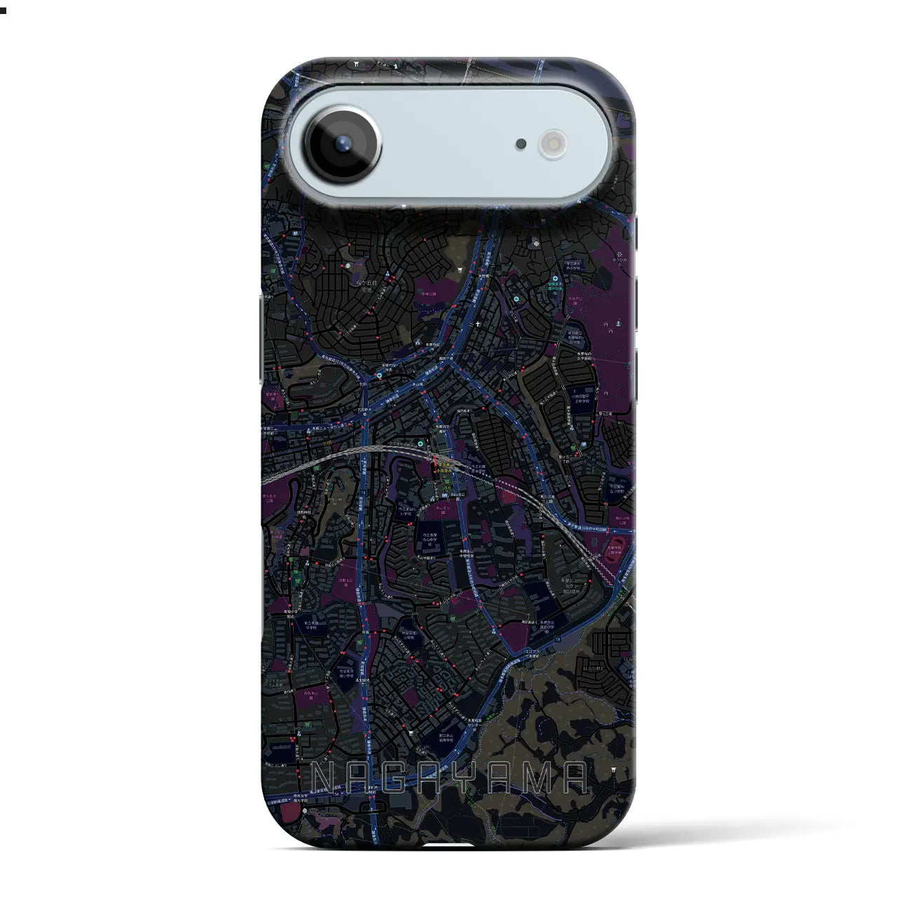 【永山(東京都)】地図柄iPhoneケース(バックカバータイプ)