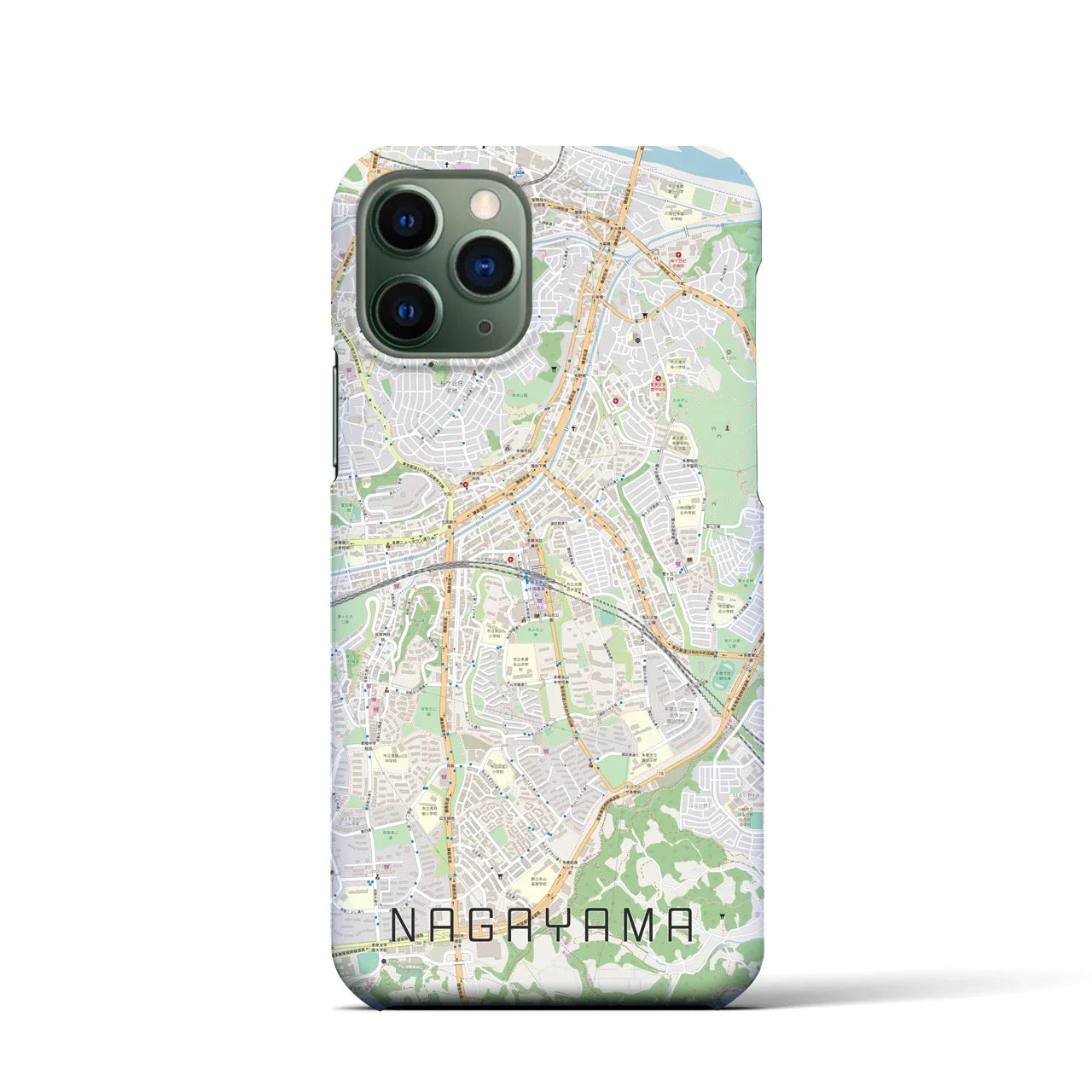 【永山(東京都)】地図柄iPhoneケース(バックカバータイプ)