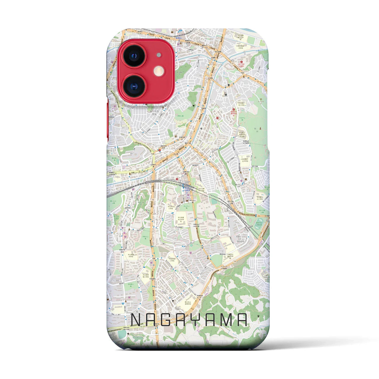 【永山(東京都)】地図柄iPhoneケース(バックカバータイプ)