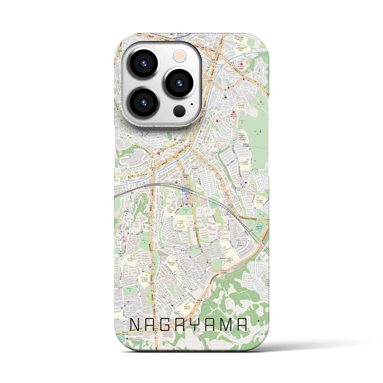 【永山(東京都)】地図柄iPhoneケース(バックカバータイプ)