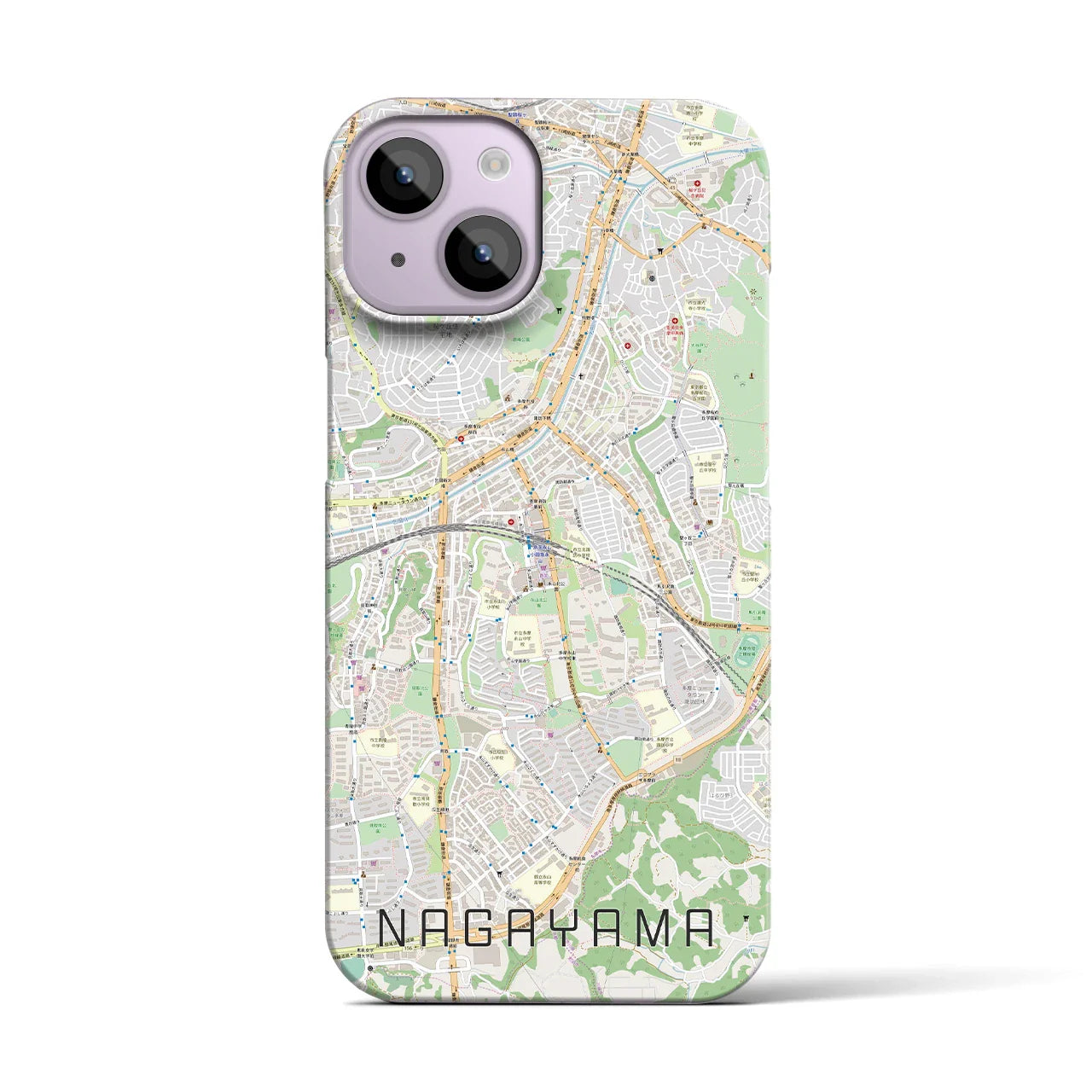 【永山(東京都)】地図柄iPhoneケース(バックカバータイプ)