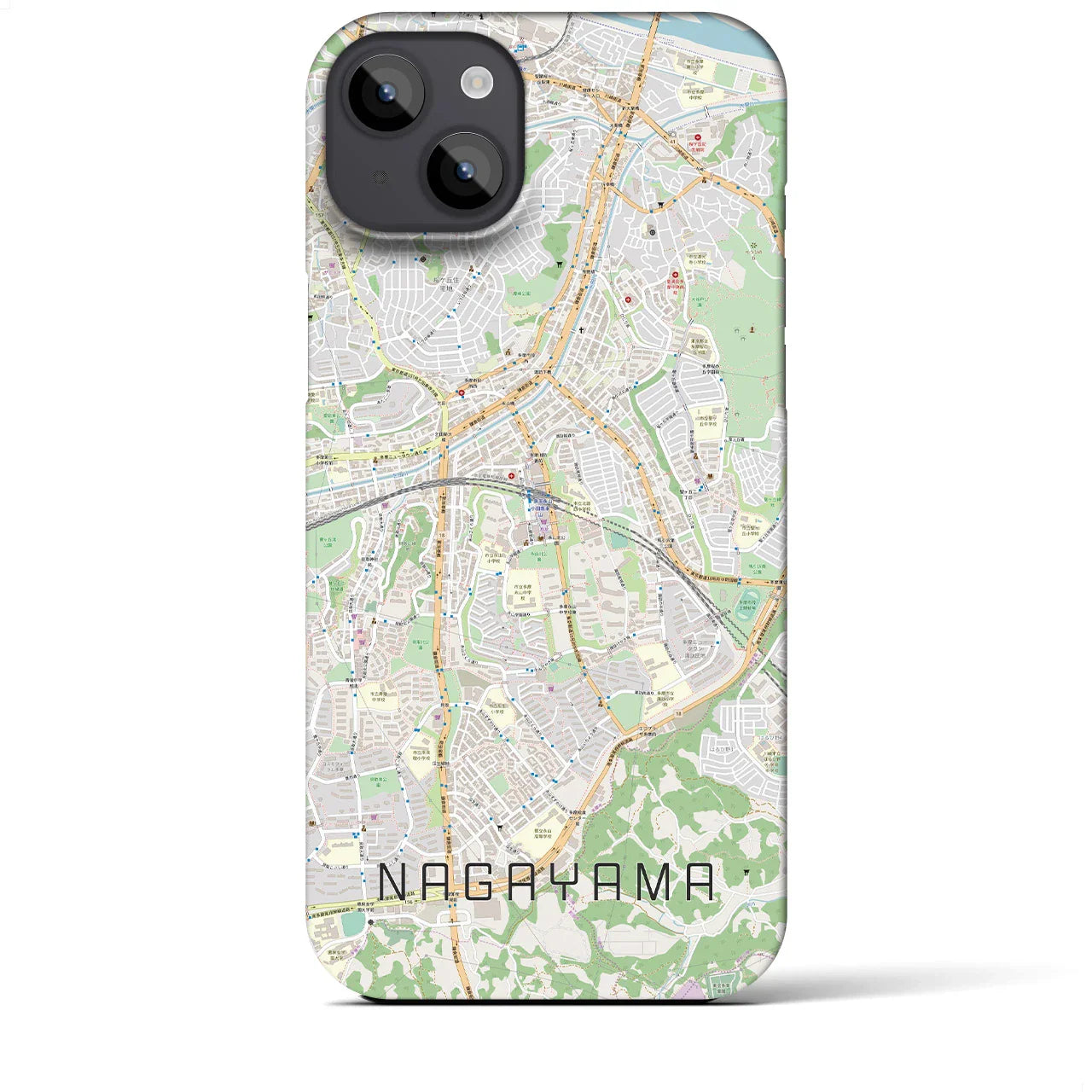 【永山(東京都)】地図柄iPhoneケース(バックカバータイプ)