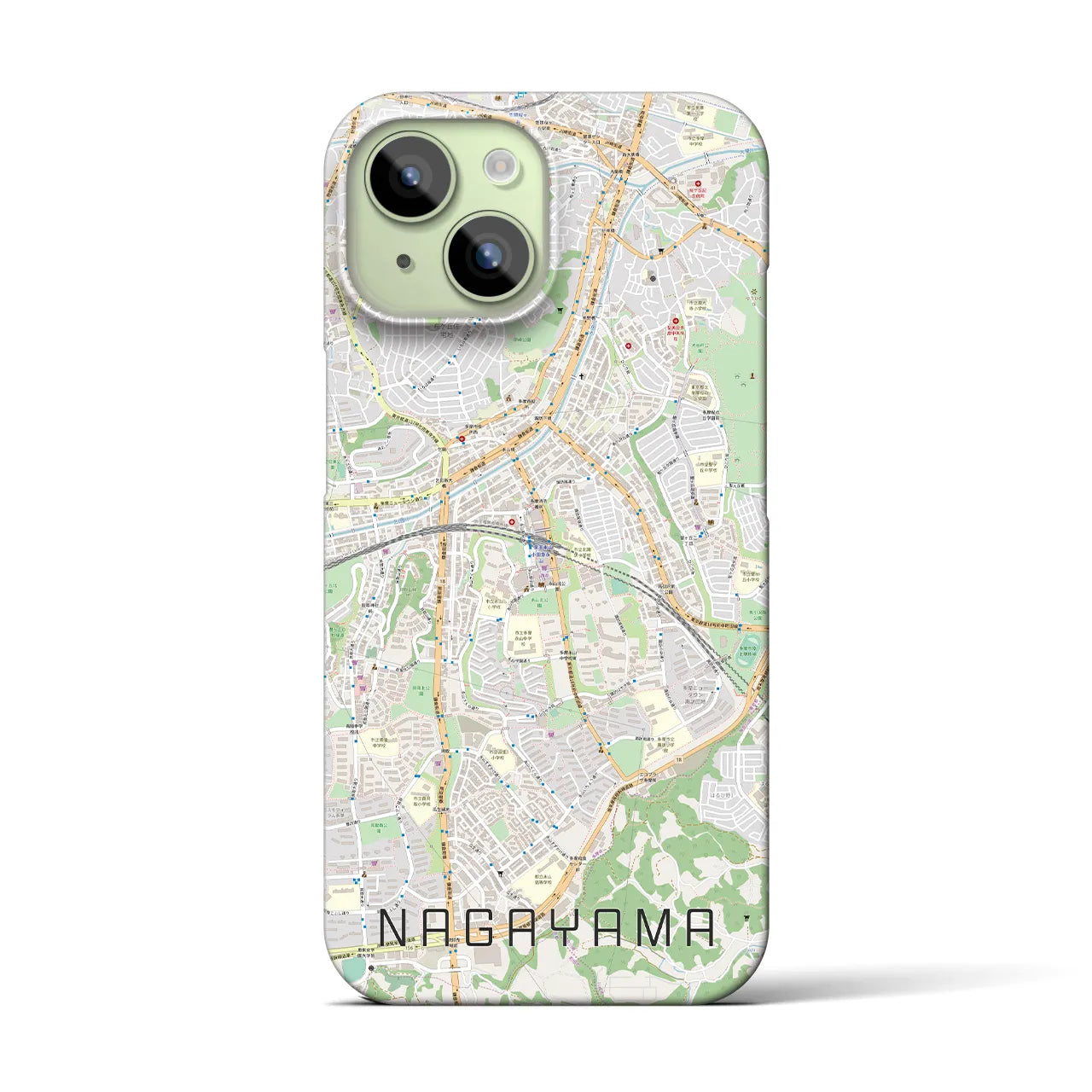 【永山(東京都)】地図柄iPhoneケース(バックカバータイプ)