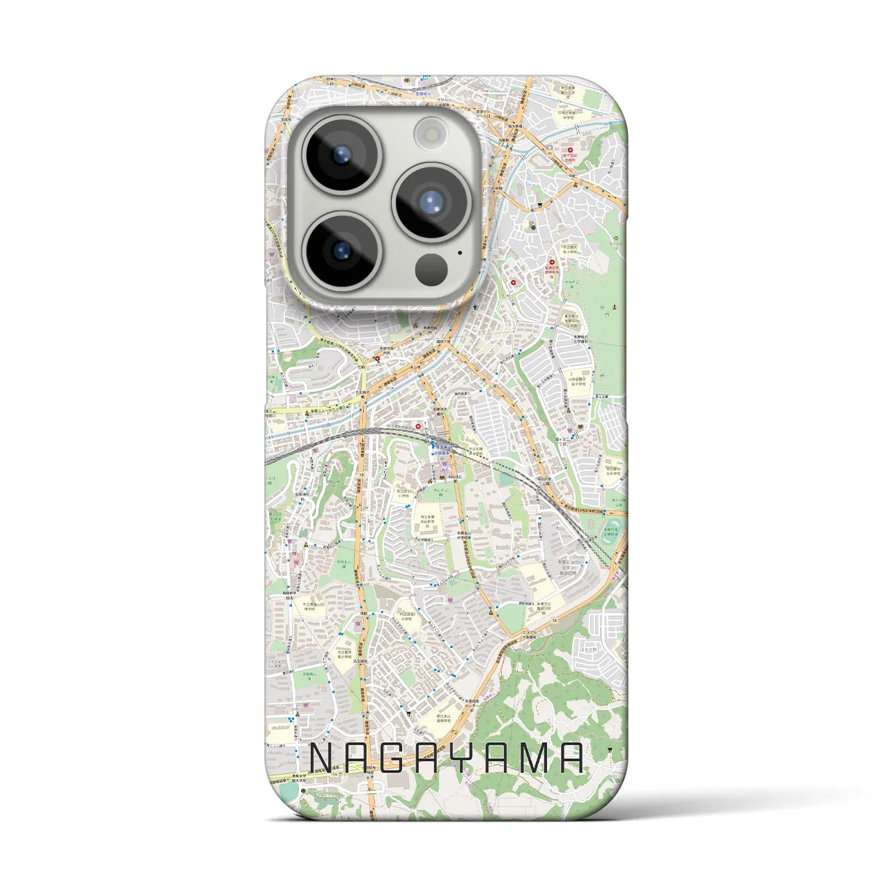 【永山(東京都)】地図柄iPhoneケース(バックカバータイプ)
