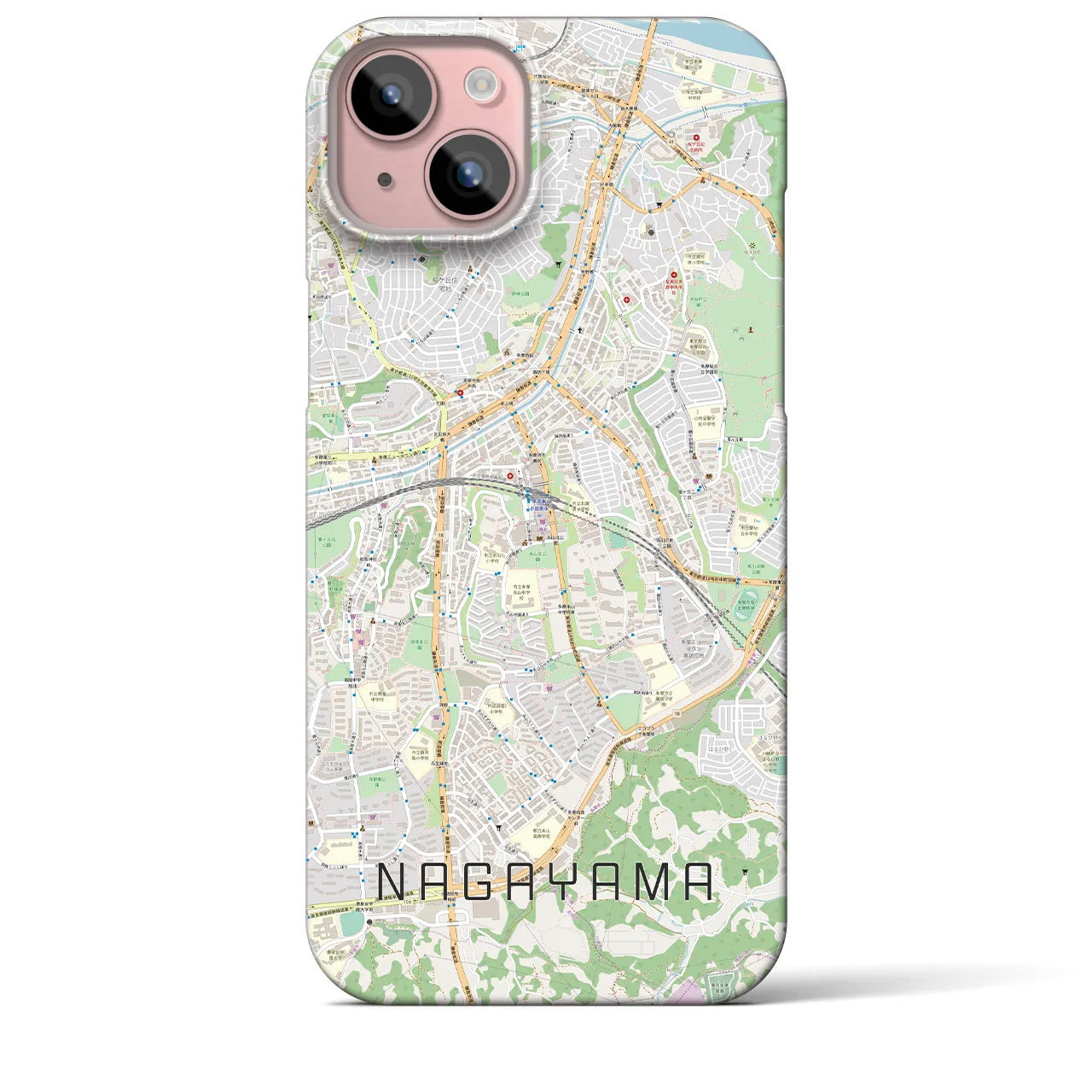 【永山(東京都)】地図柄iPhoneケース(バックカバータイプ)