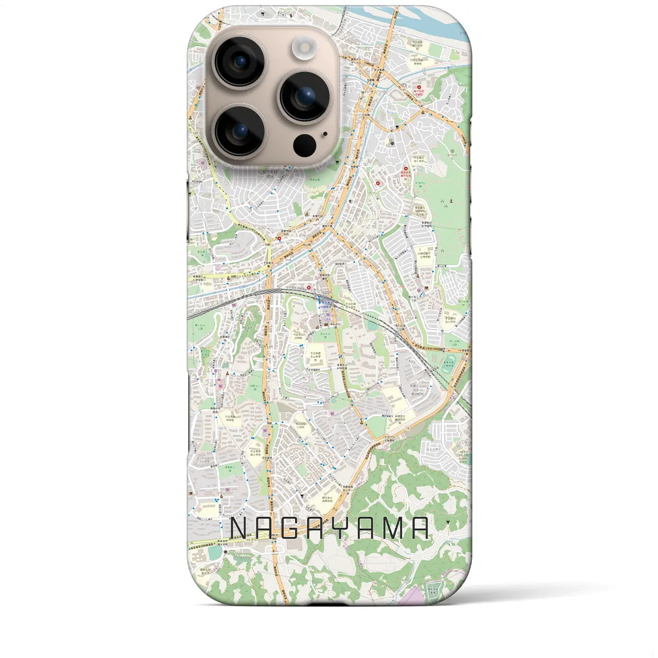 【永山(東京都)】地図柄iPhoneケース(バックカバータイプ)