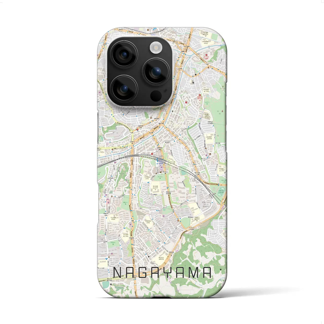 【永山(東京都)】地図柄iPhoneケース(バックカバータイプ)