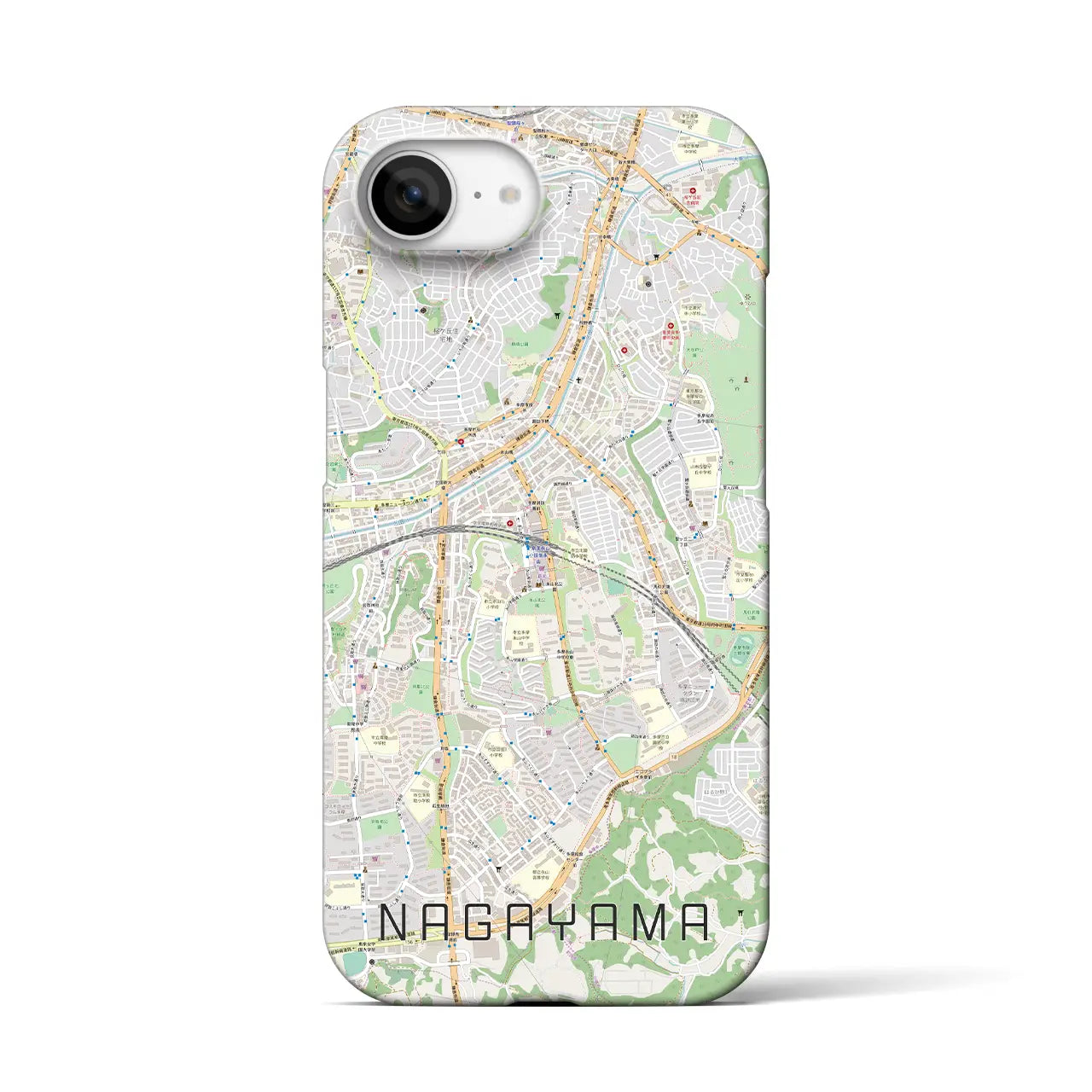【永山(東京都)】地図柄iPhoneケース(バックカバータイプ)