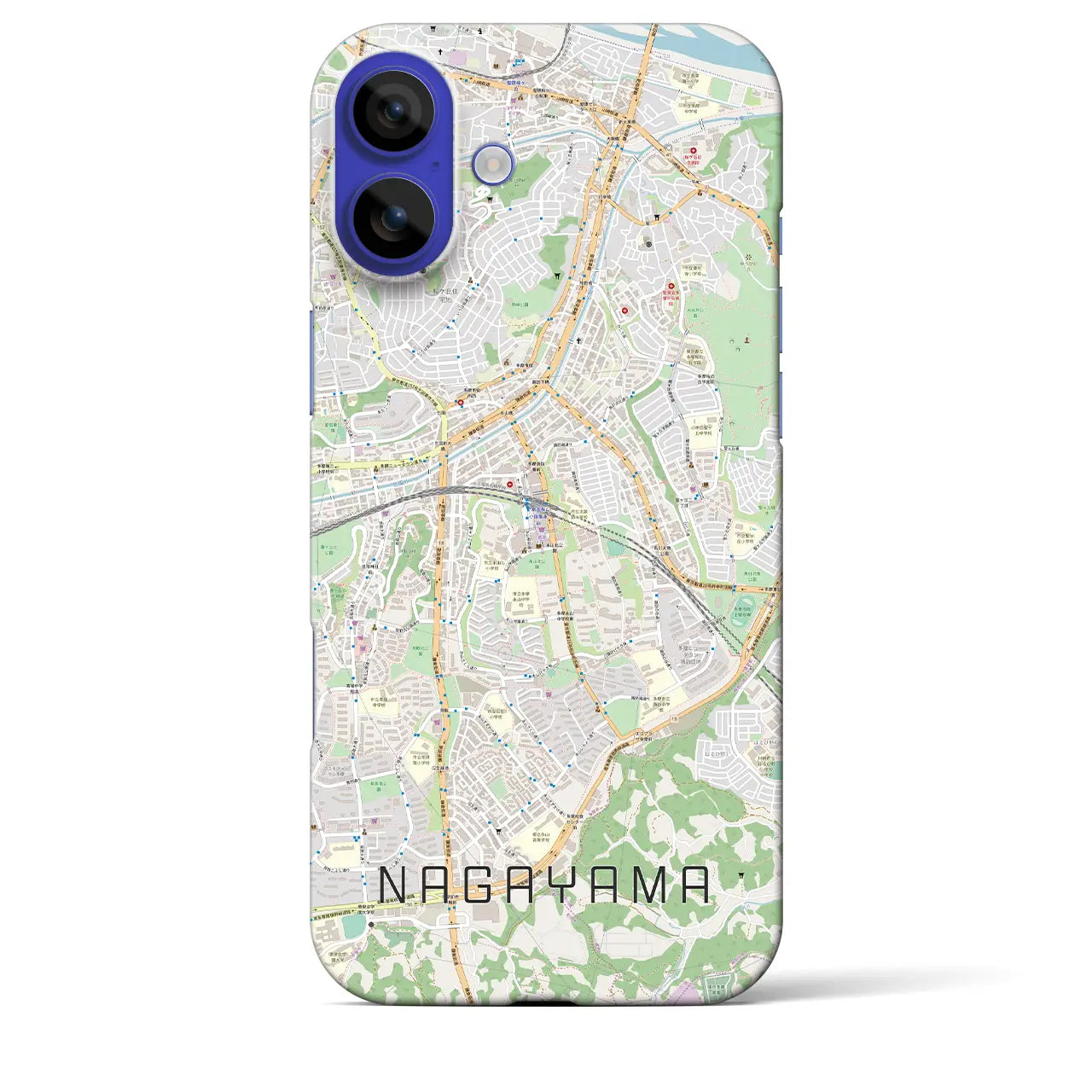 【永山(東京都)】地図柄iPhoneケース(バックカバータイプ)ナチュラル・iPhone 16 Pro Max 用