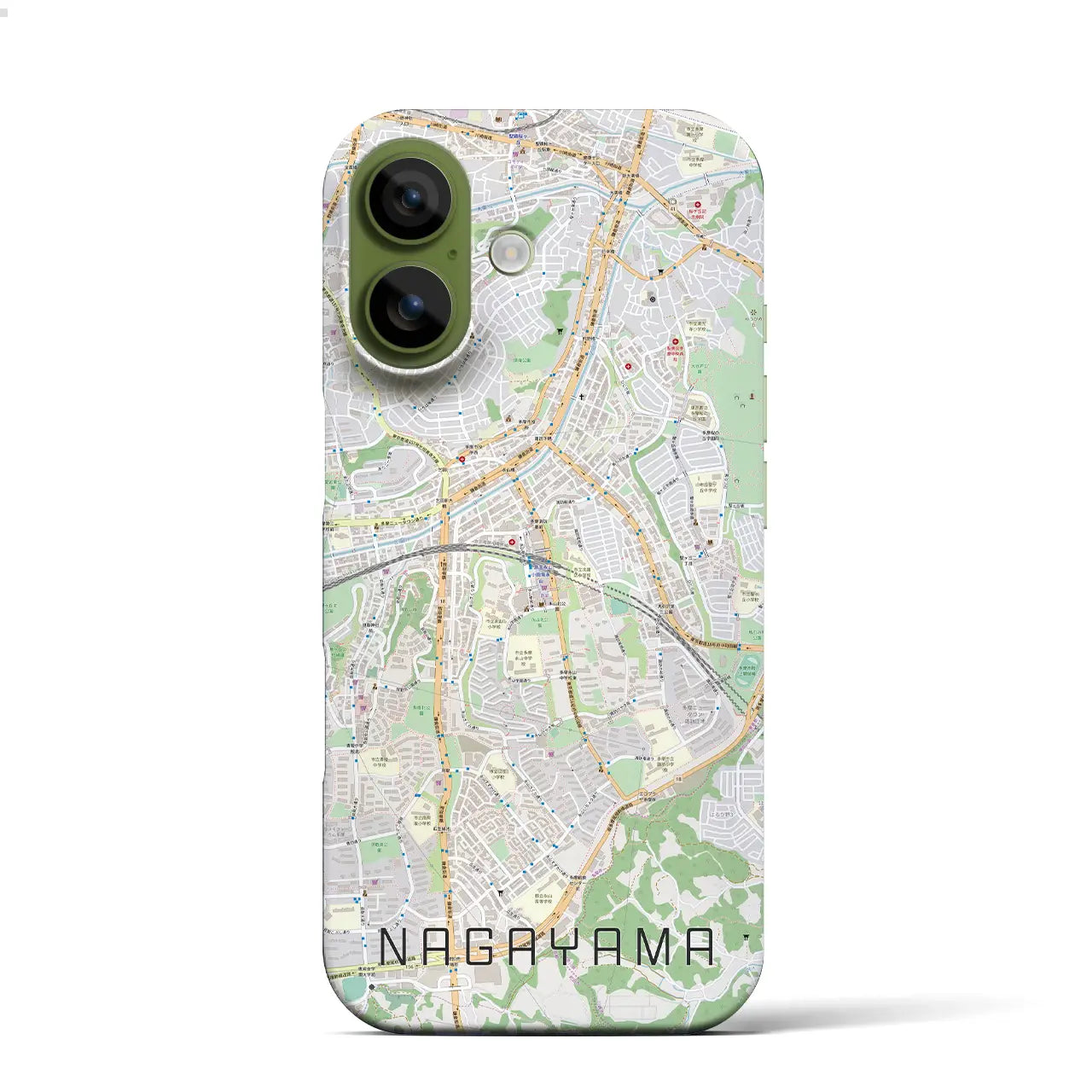 【永山(東京都)】地図柄iPhoneケース(バックカバータイプ)