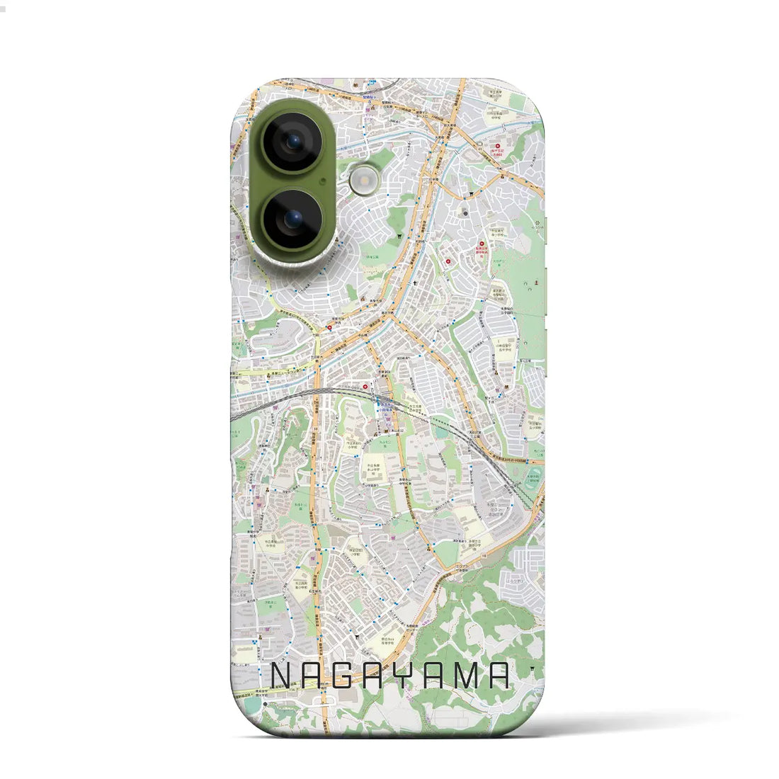 【永山(東京都)】地図柄iPhoneケース(バックカバータイプ)ナチュラル・iPhone 17 Pro Max 用