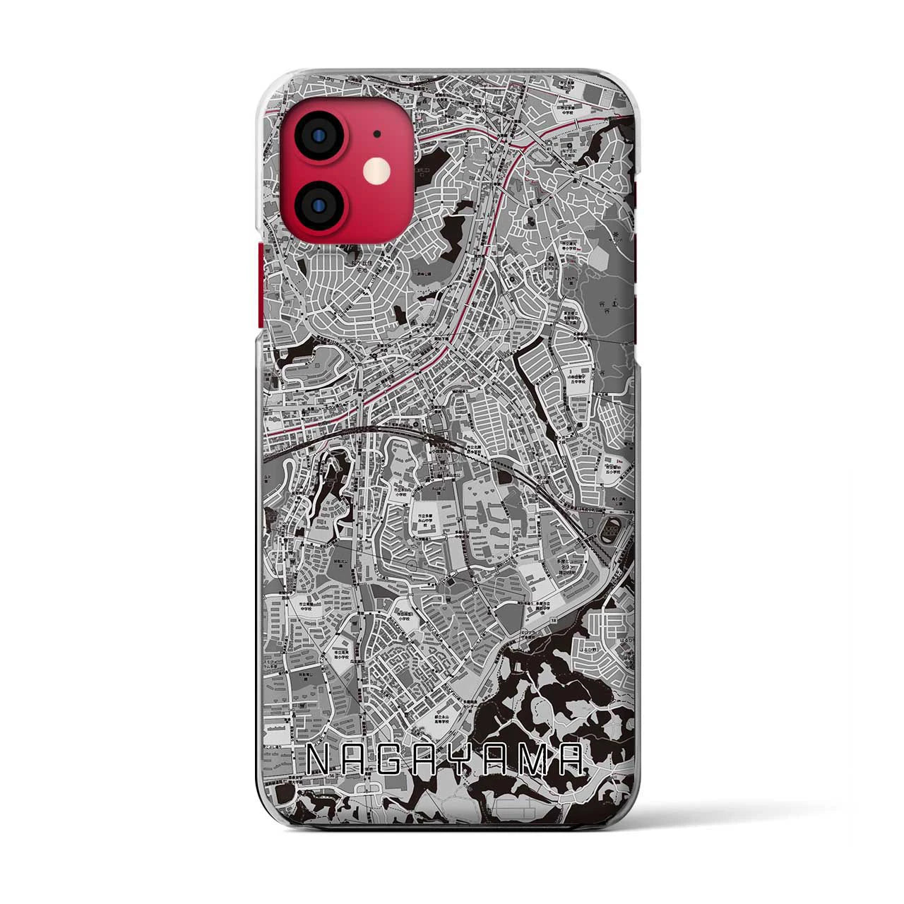 【永山(東京都)】地図柄iPhoneケース(クリアタイプ)