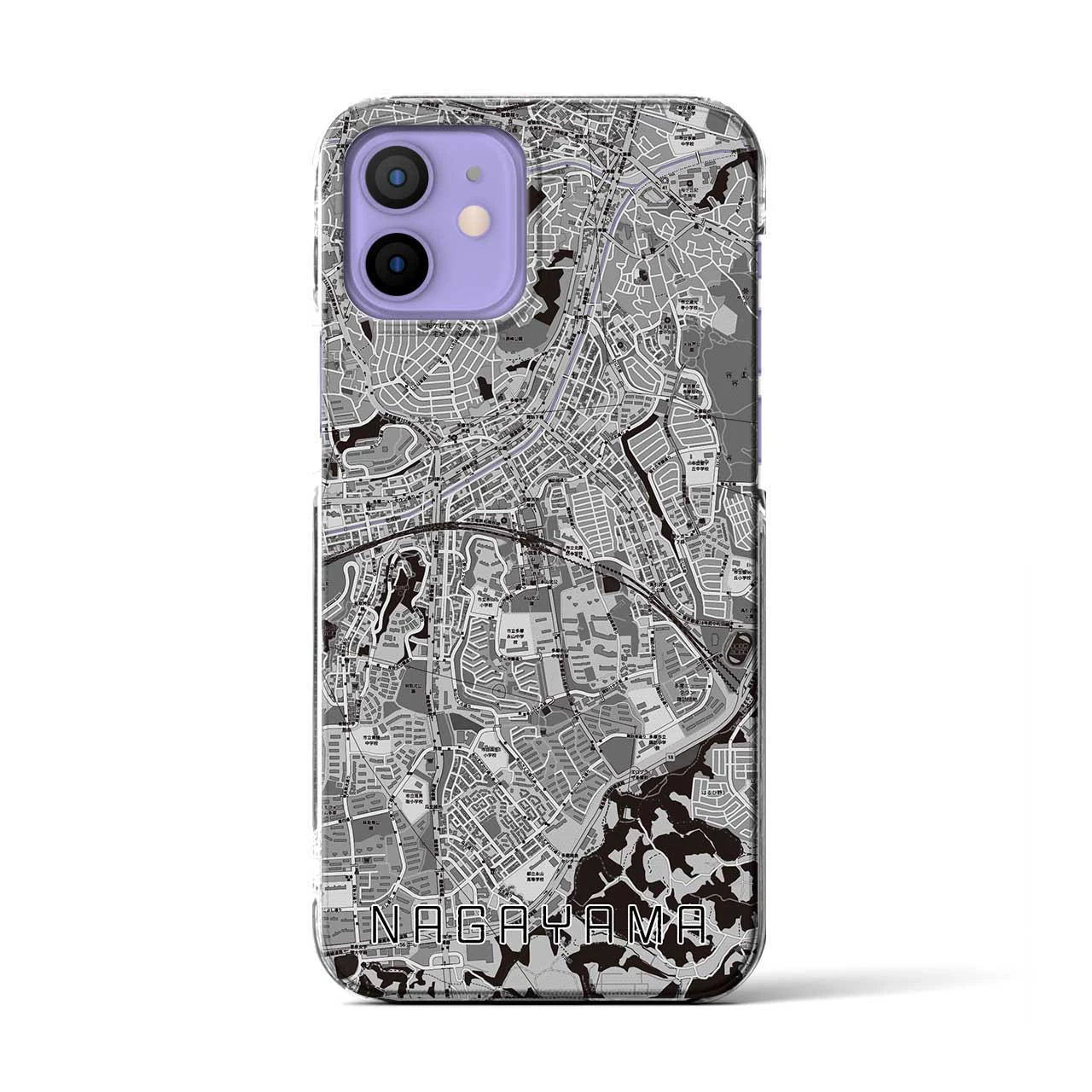 【永山(東京都)】地図柄iPhoneケース(クリアタイプ)