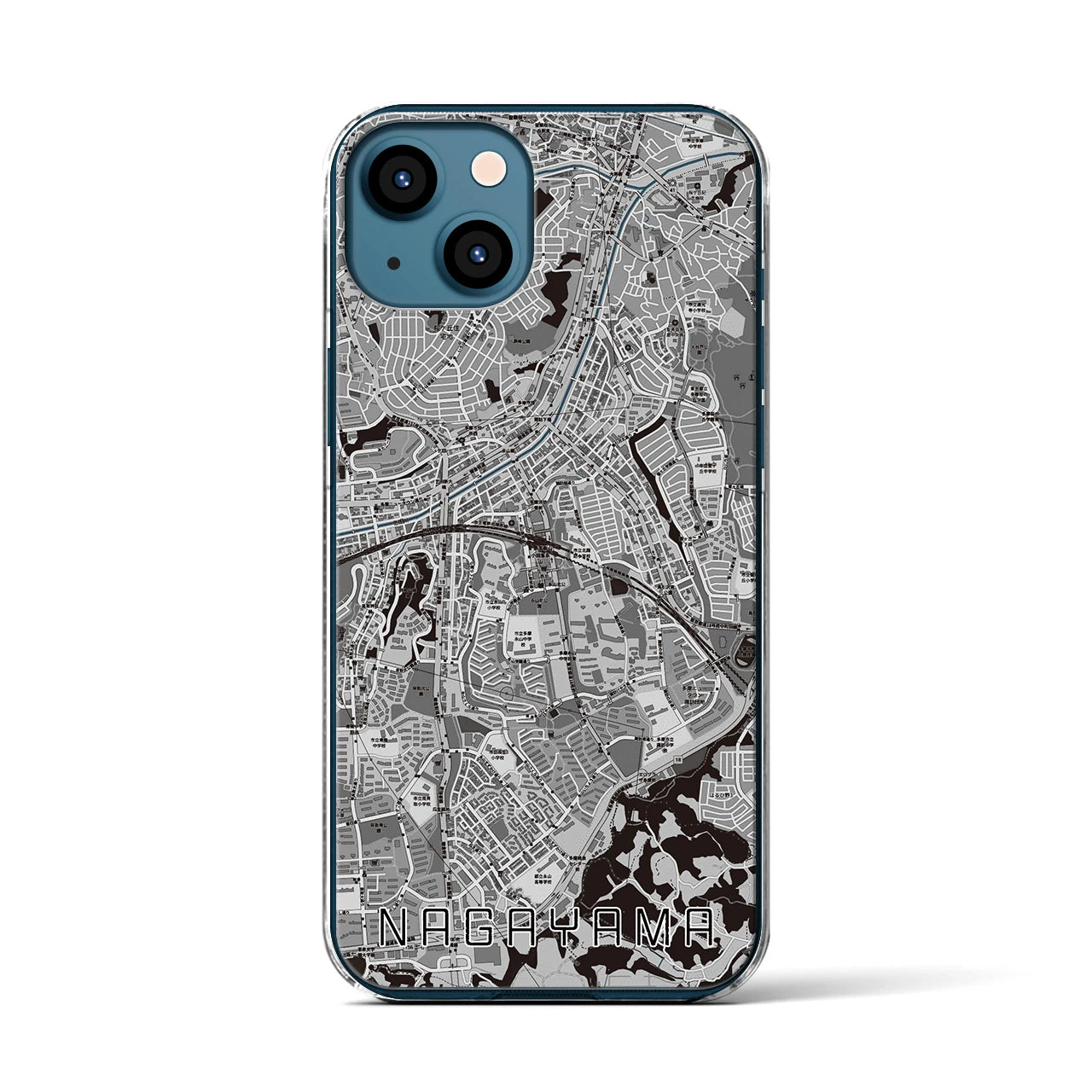 【永山(東京都)】地図柄iPhoneケース(クリアタイプ)