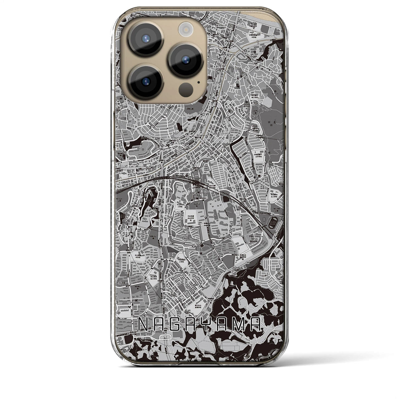 【永山(東京都)】地図柄iPhoneケース(クリアタイプ)