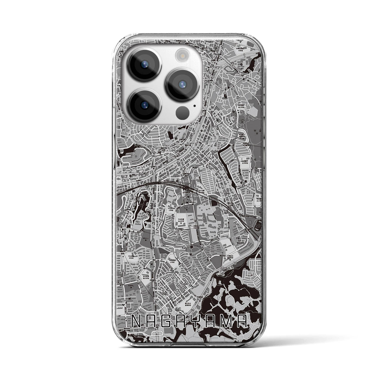 【永山(東京都)】地図柄iPhoneケース(クリアタイプ)