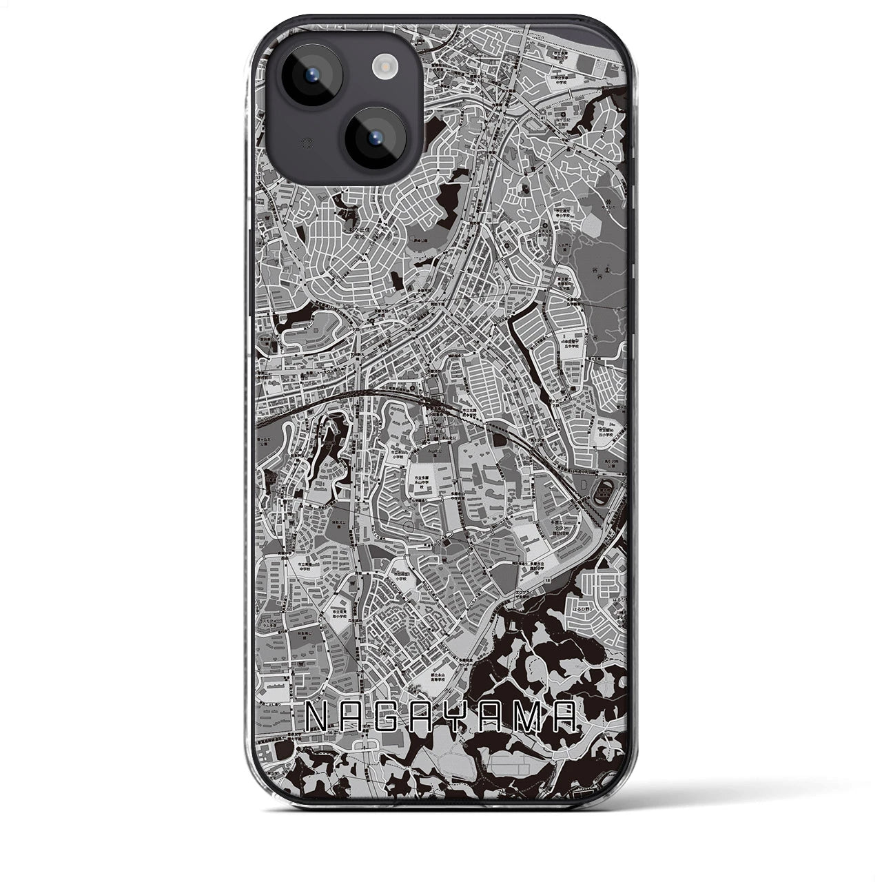 【永山(東京都)】地図柄iPhoneケース(クリアタイプ)