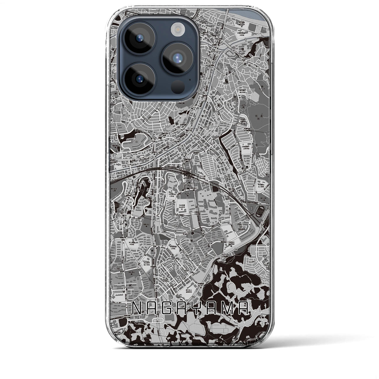 【永山(東京都)】地図柄iPhoneケース(クリアタイプ)