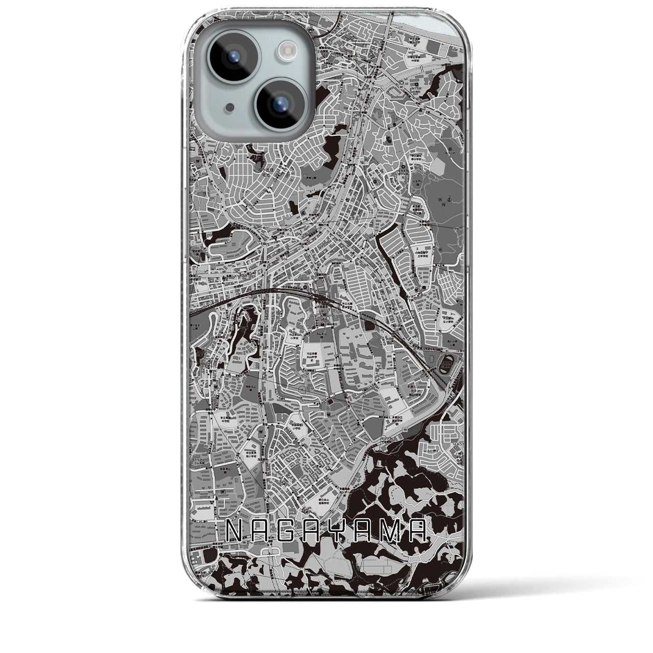 【永山(東京都)】地図柄iPhoneケース(クリアタイプ)