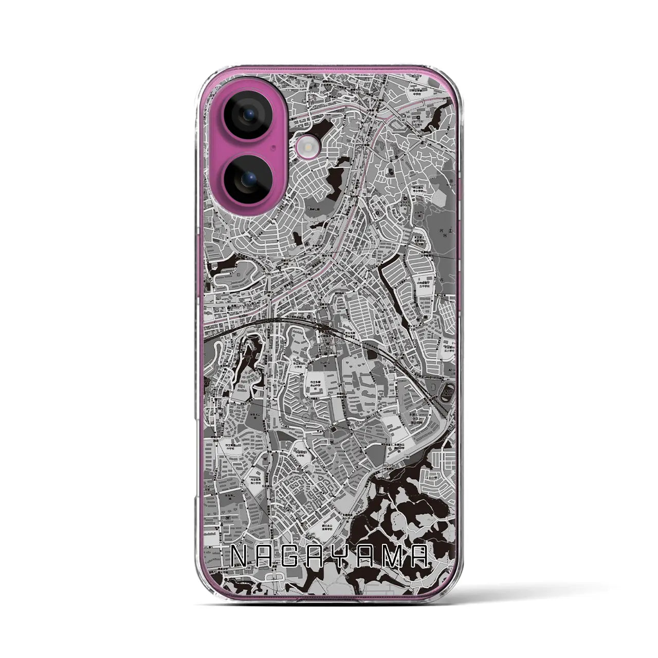 【永山(東京都)】地図柄iPhoneケース(クリアタイプ)