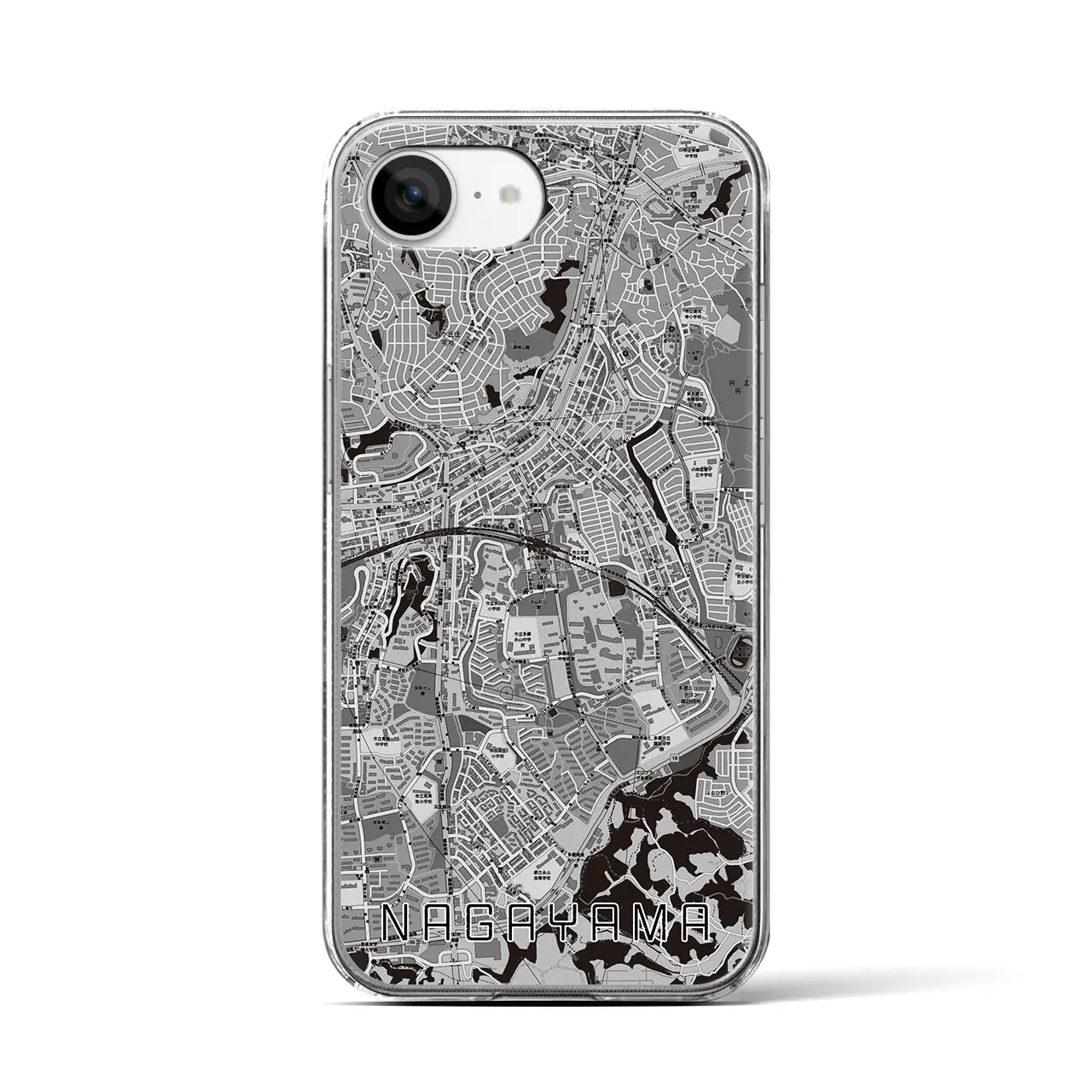 【永山(東京都)】地図柄iPhoneケース(クリアタイプ)