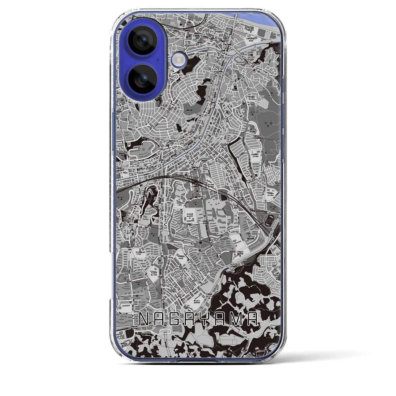 【永山(東京都)】地図柄iPhoneケース(クリアタイプ)