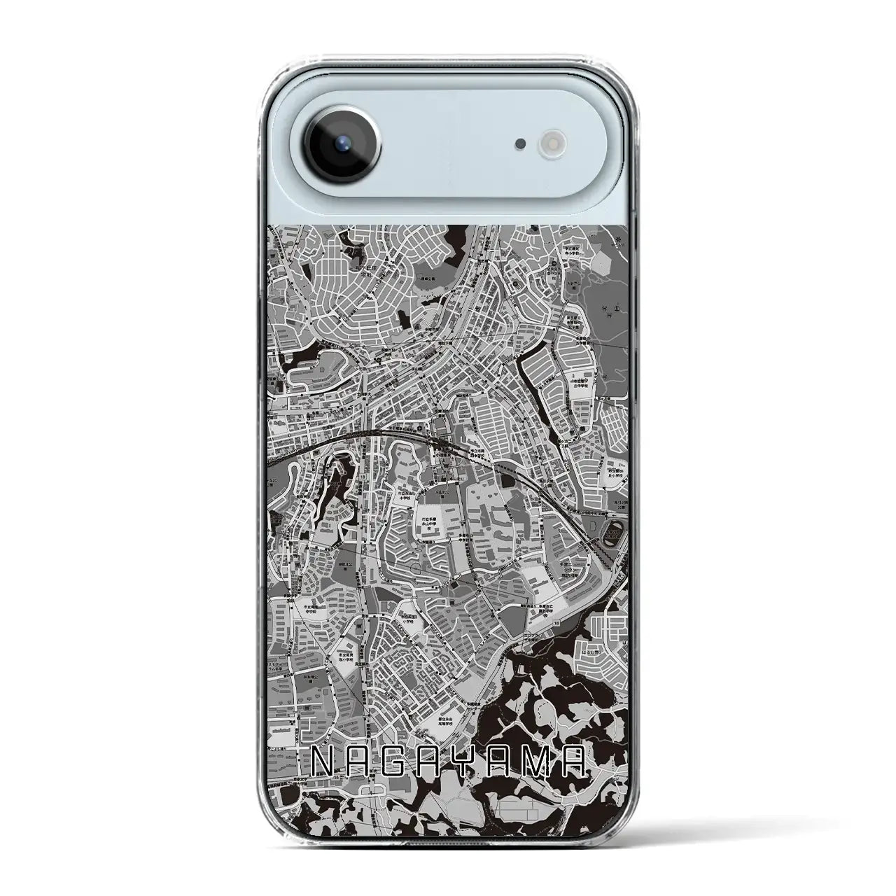 【永山(東京都)】地図柄iPhoneケース(クリアタイプ)