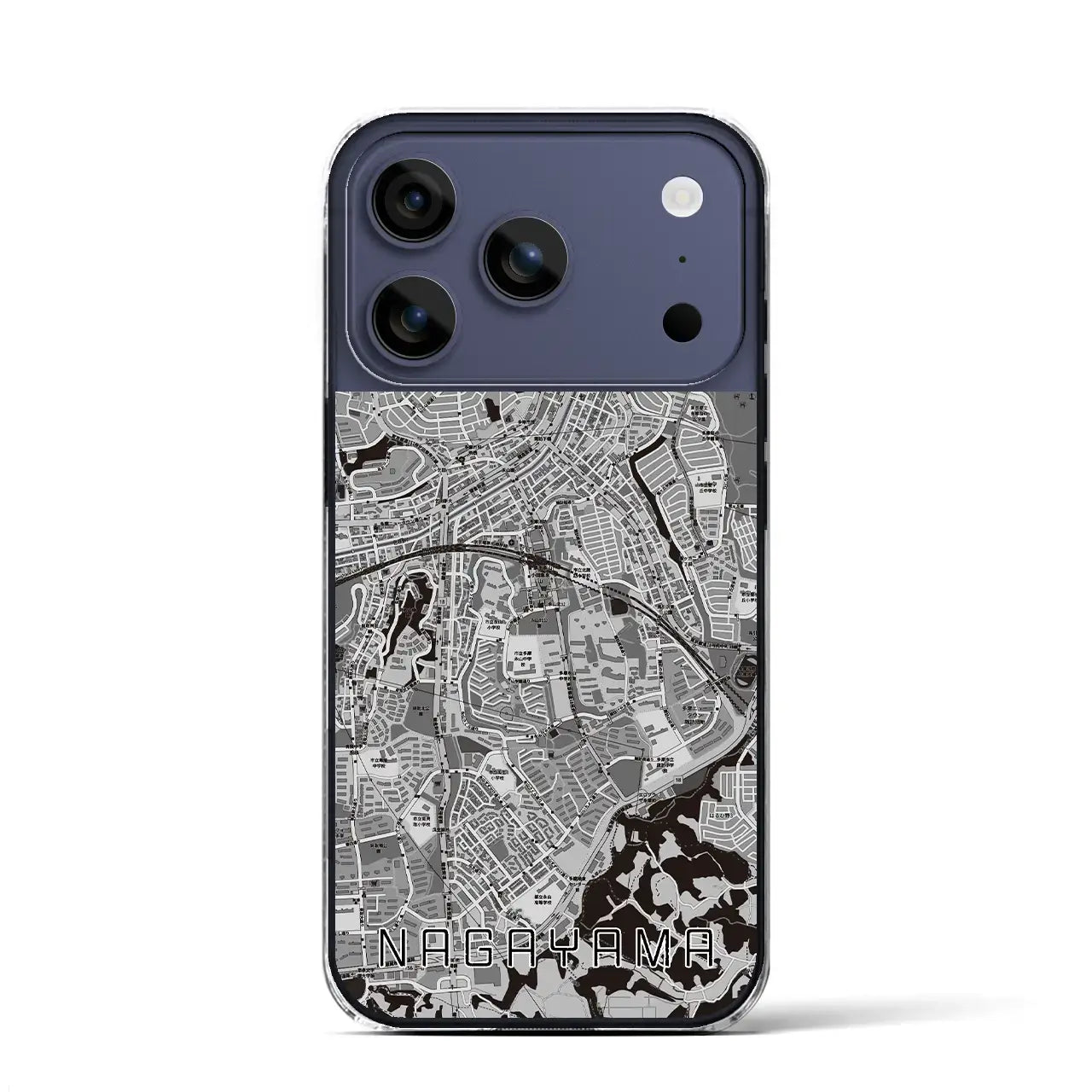 【永山(東京都)】地図柄iPhoneケース(クリアタイプ)