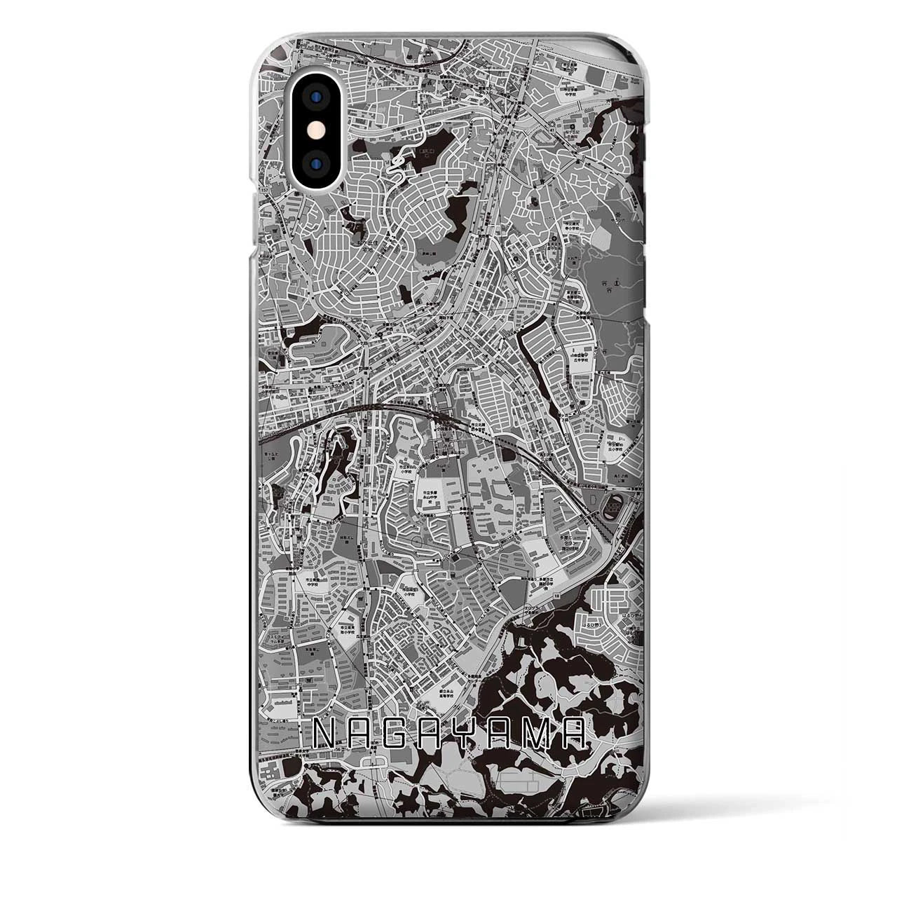 【永山(東京都)】地図柄iPhoneケース(クリアタイプ)
