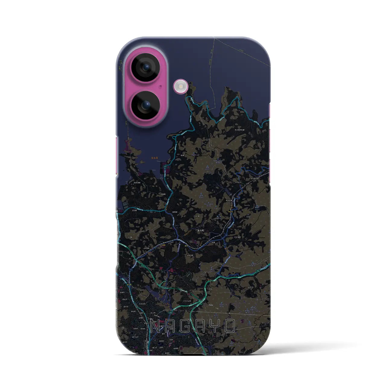 【長与(長崎県)】地図柄iPhoneケース(バックカバータイプ)