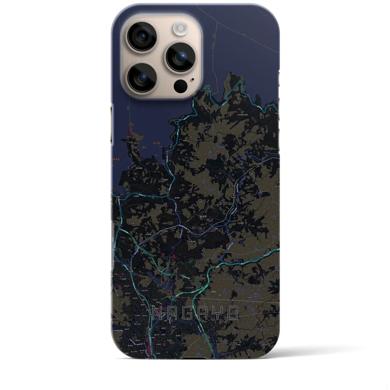 【長与(長崎県)】地図柄iPhoneケース(バックカバータイプ)