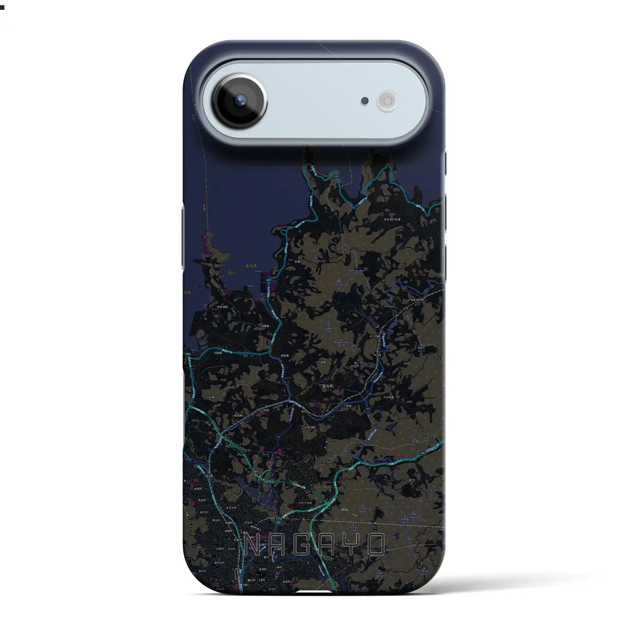 【長与(長崎県)】地図柄iPhoneケース(バックカバータイプ)
