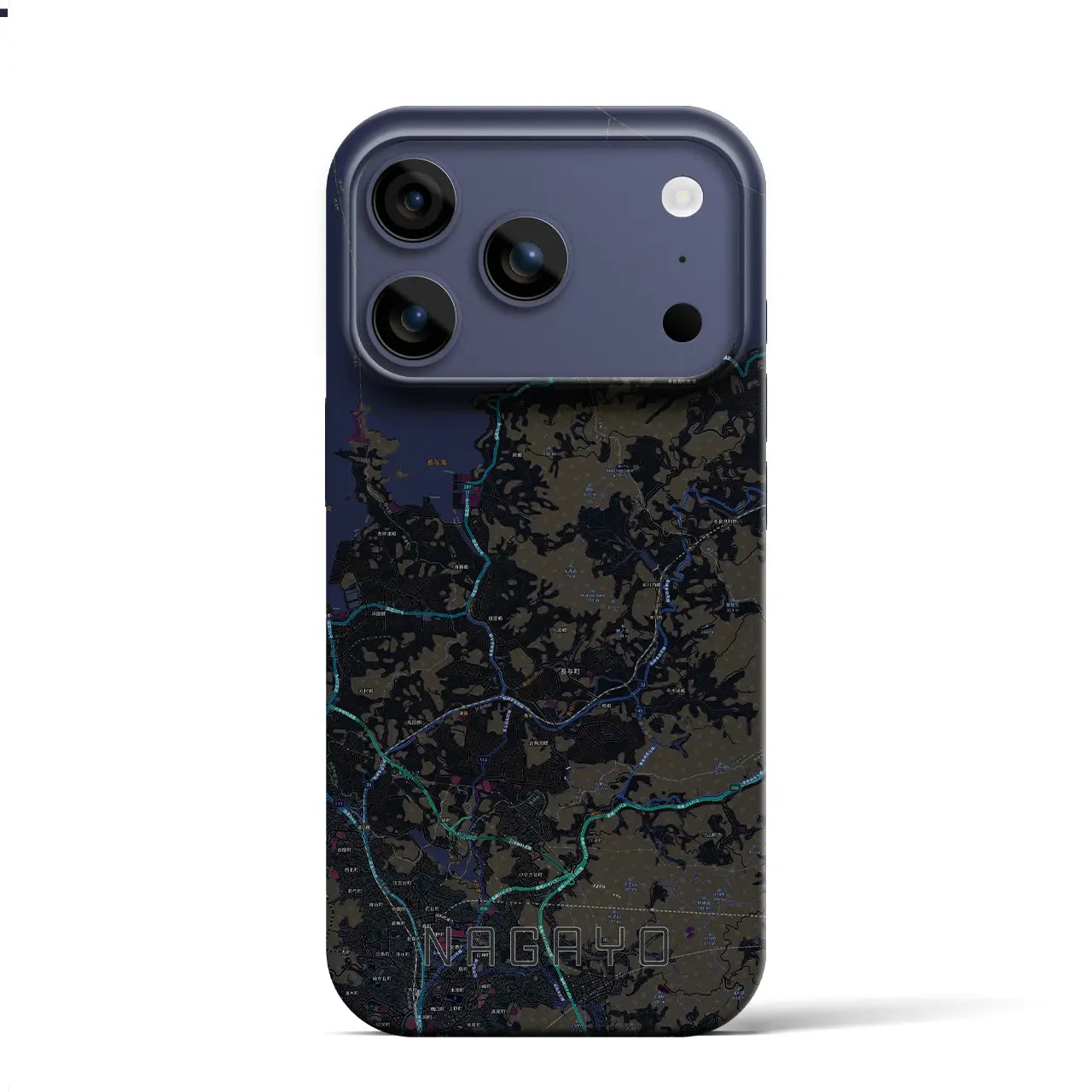 【長与(長崎県)】地図柄iPhoneケース(バックカバータイプ)