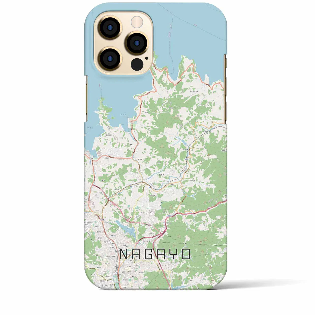 【長与(長崎県)】地図柄iPhoneケース(バックカバータイプ)