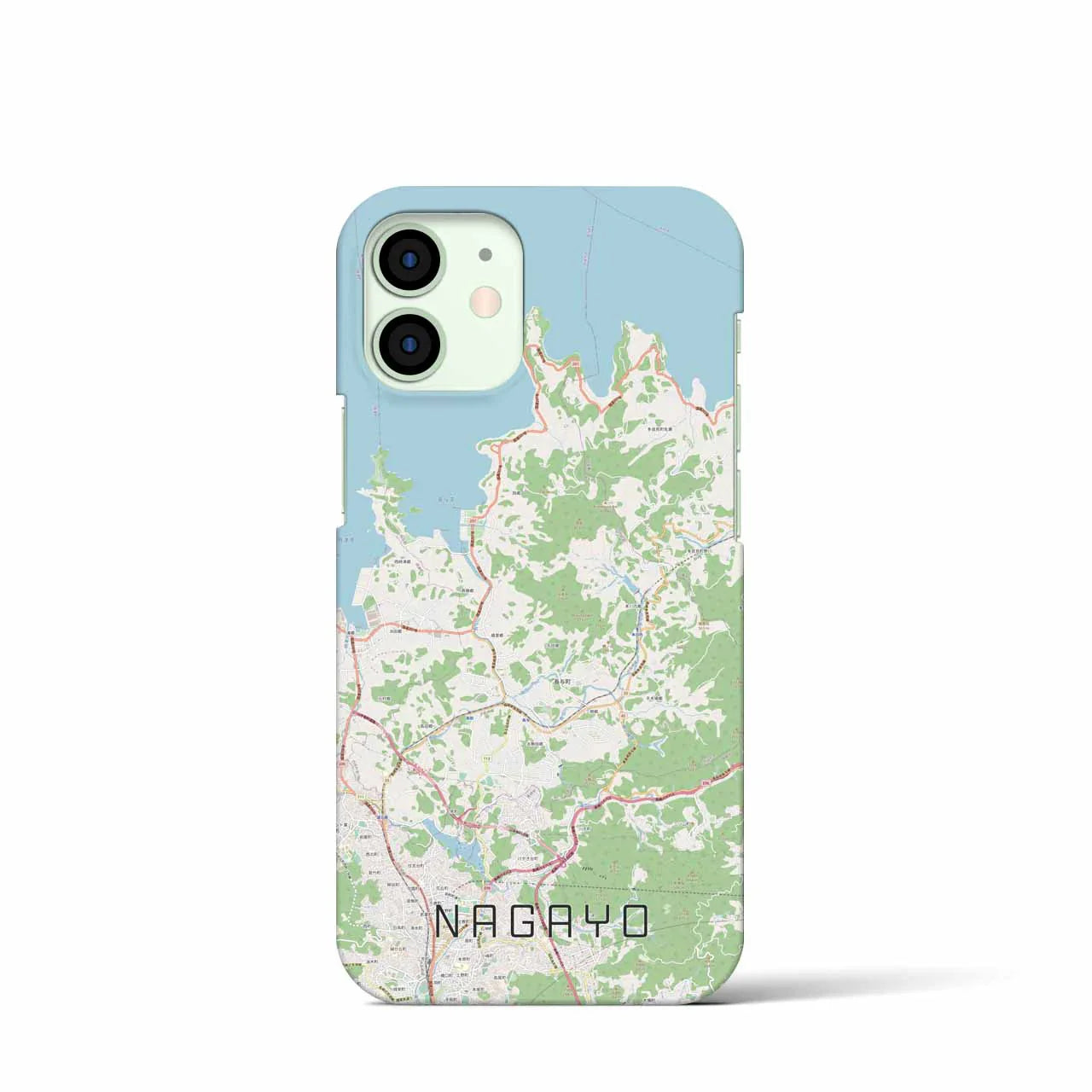 【長与(長崎県)】地図柄iPhoneケース(バックカバータイプ)