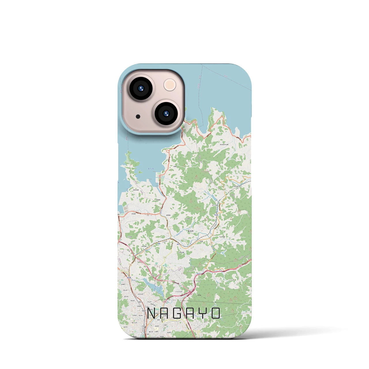 【長与(長崎県)】地図柄iPhoneケース(バックカバータイプ)
