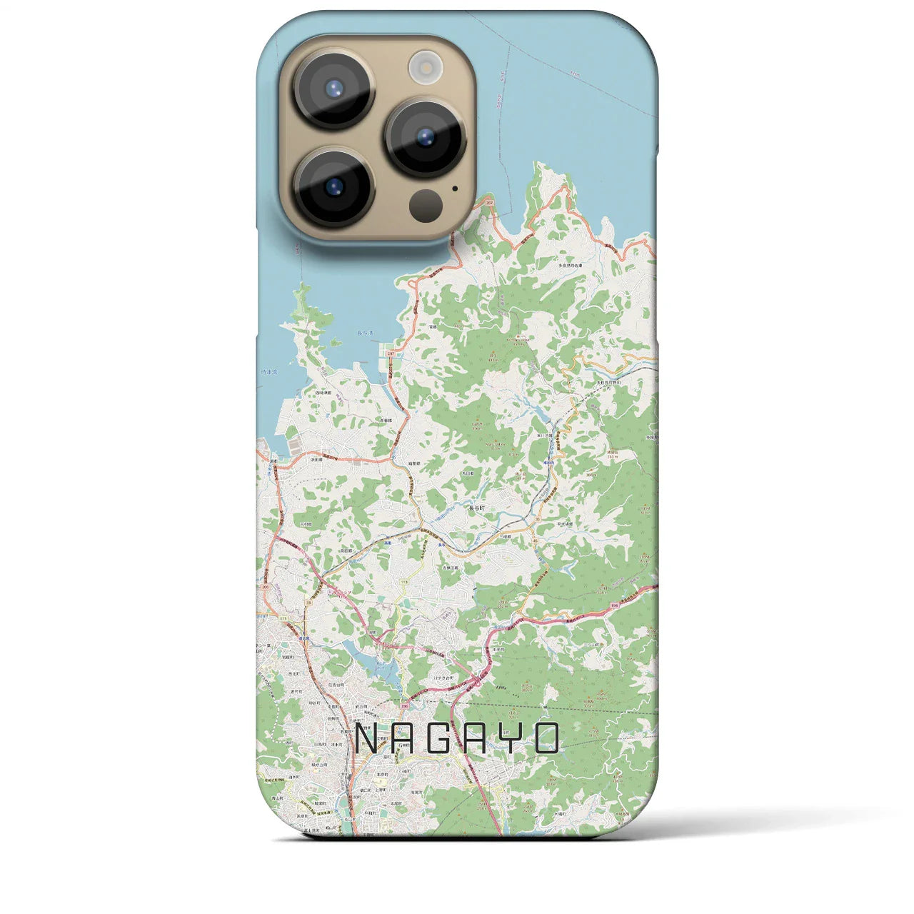 【長与(長崎県)】地図柄iPhoneケース(バックカバータイプ)