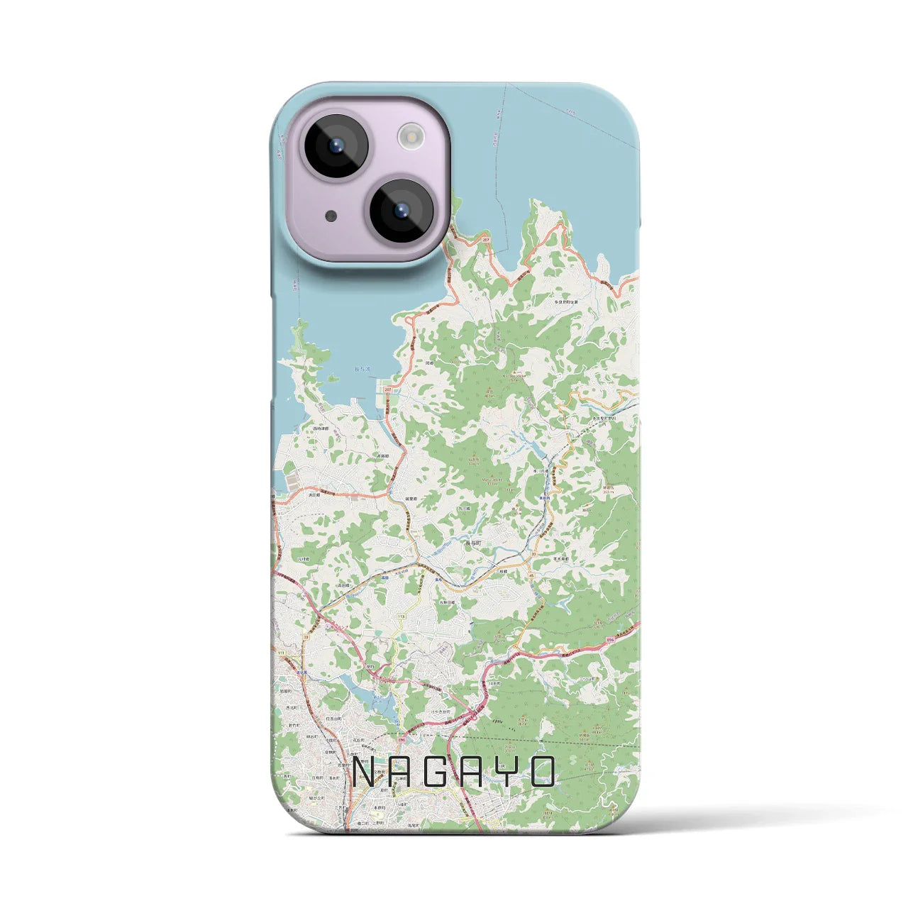 【長与(長崎県)】地図柄iPhoneケース(バックカバータイプ)