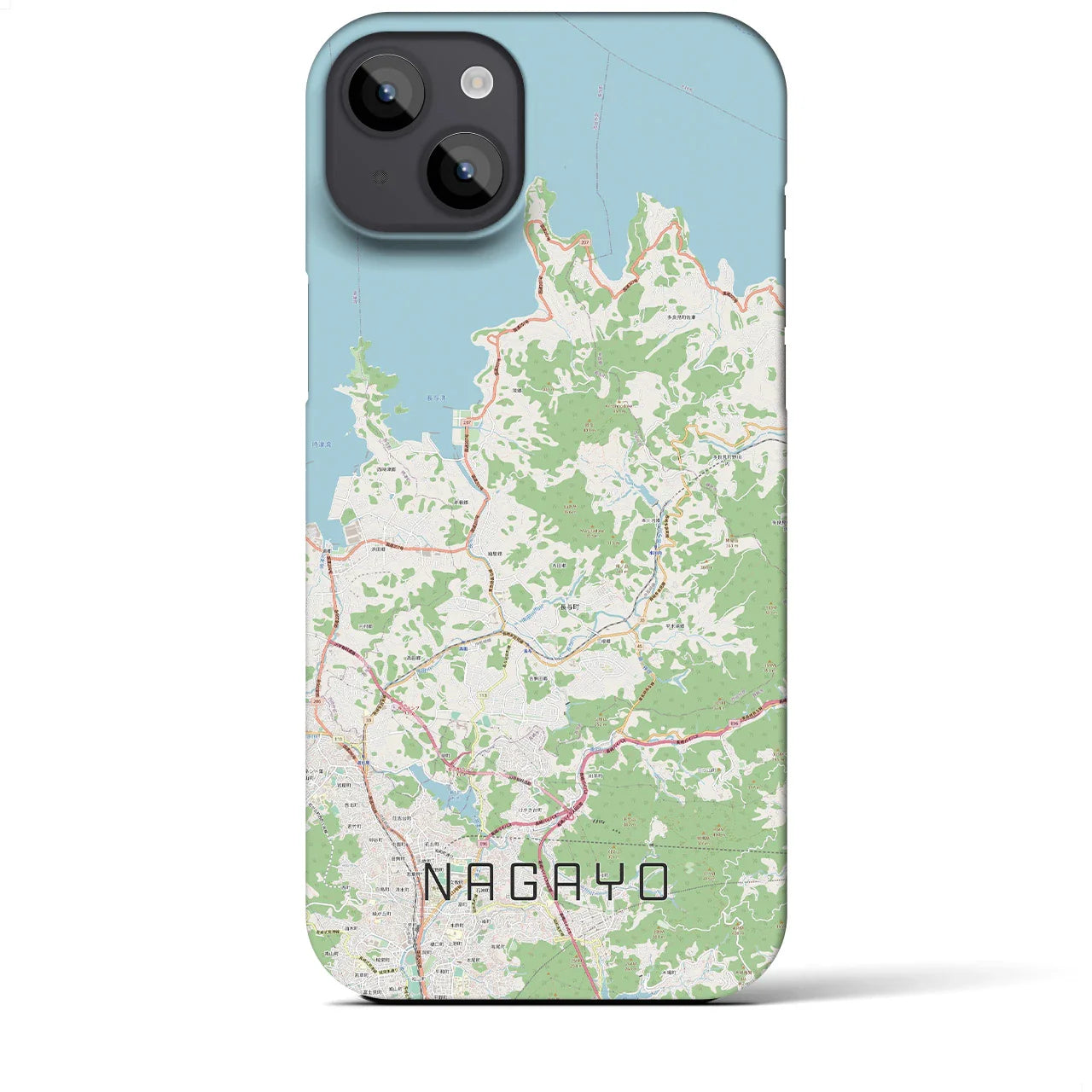 【長与(長崎県)】地図柄iPhoneケース(バックカバータイプ)